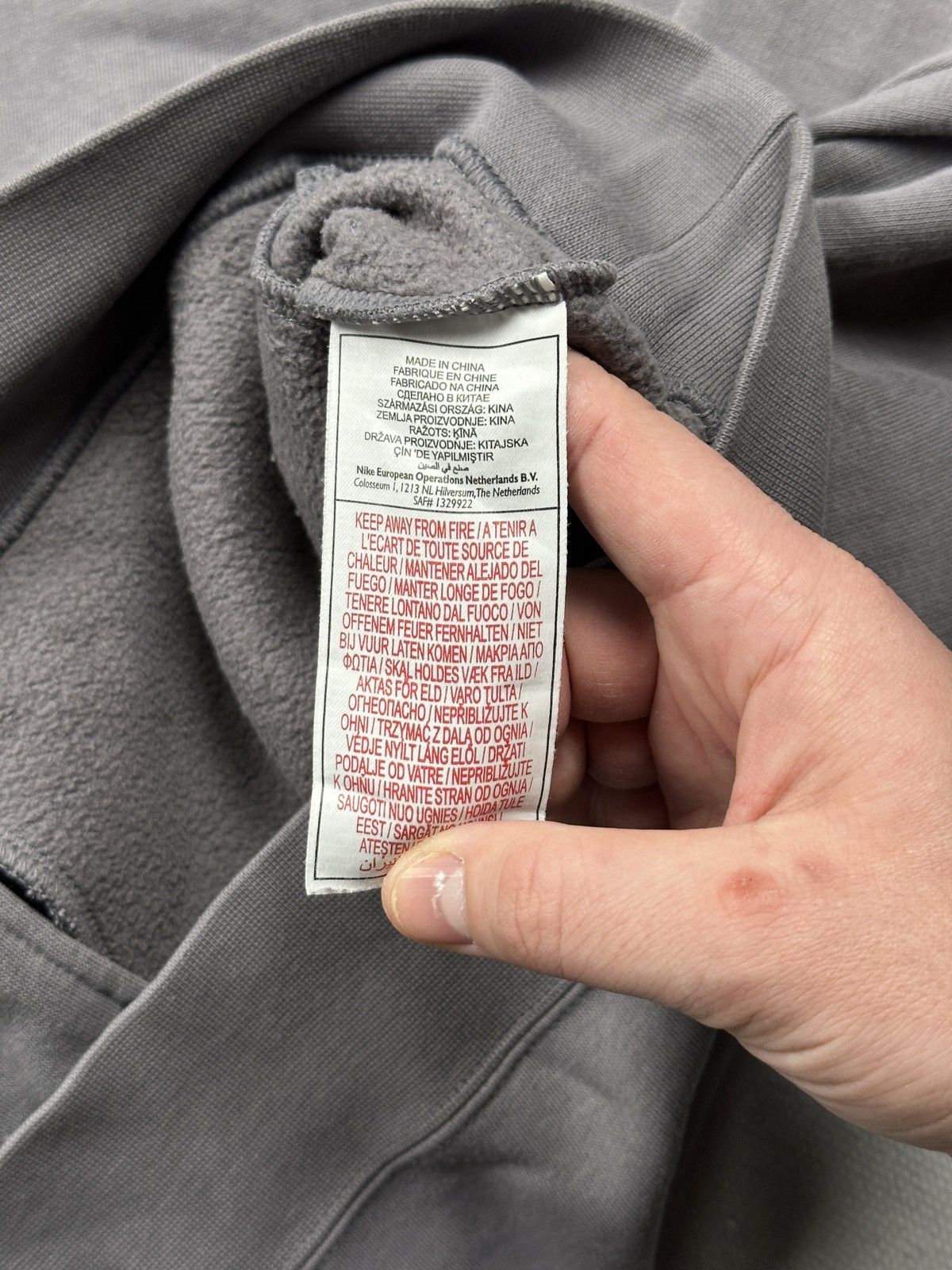 Nike Vintage Nike Grey Full-Zip Hoodie Contrast Stripe Panel 90s Size US XL / EU 56 / 4 - 10 Thumbnail