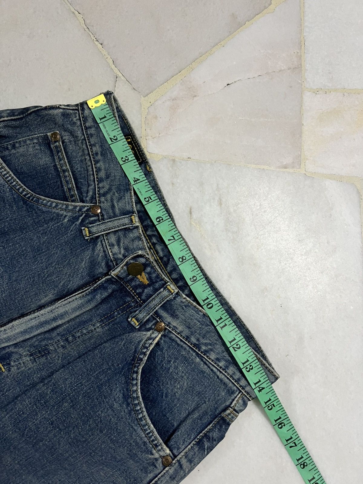 Japanese Brand 💥Baggy💥Vintage Lee Rider Selvedge Zipper Talon Washed Jean Size US 28 / EU 44 - 3 Thumbnail