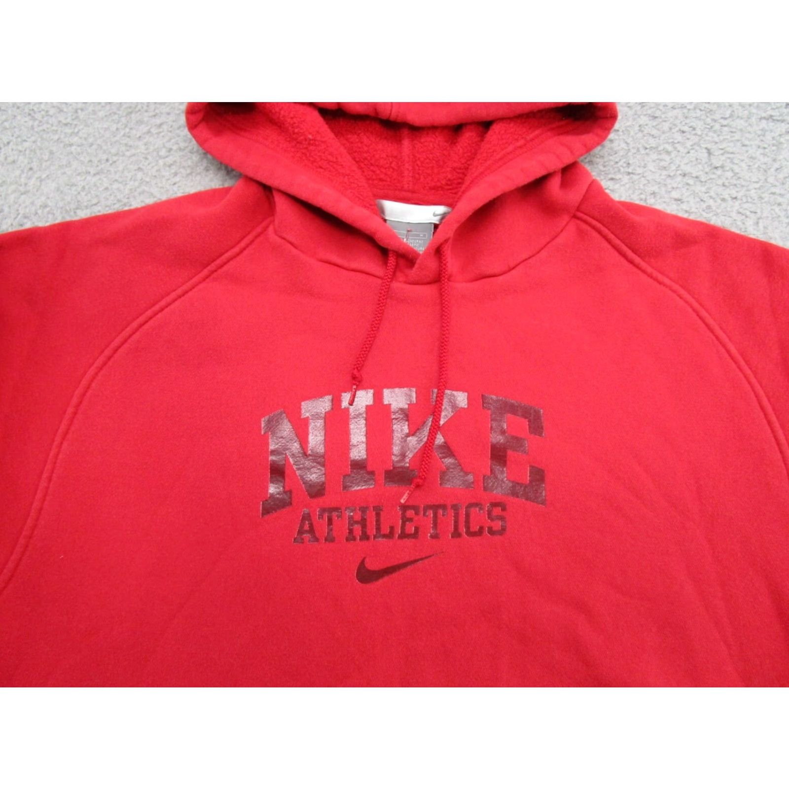 Nike VINTAGE Nike Athletics Silver Tag Pullover Hoodie Sweatshirt Size Medium Red Mens Size US M / EU 48-50 / 2 - 2 Thumbnail