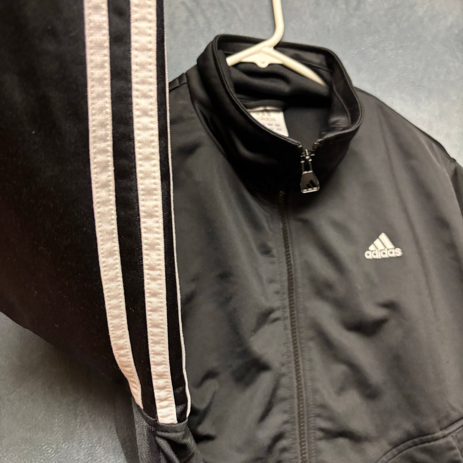 Adidas Vintage Adidas Soccer Jacket Mock Neck 3 Stripes Track LG Size US L / EU 52-54 / 3 - 11 Thumbnail