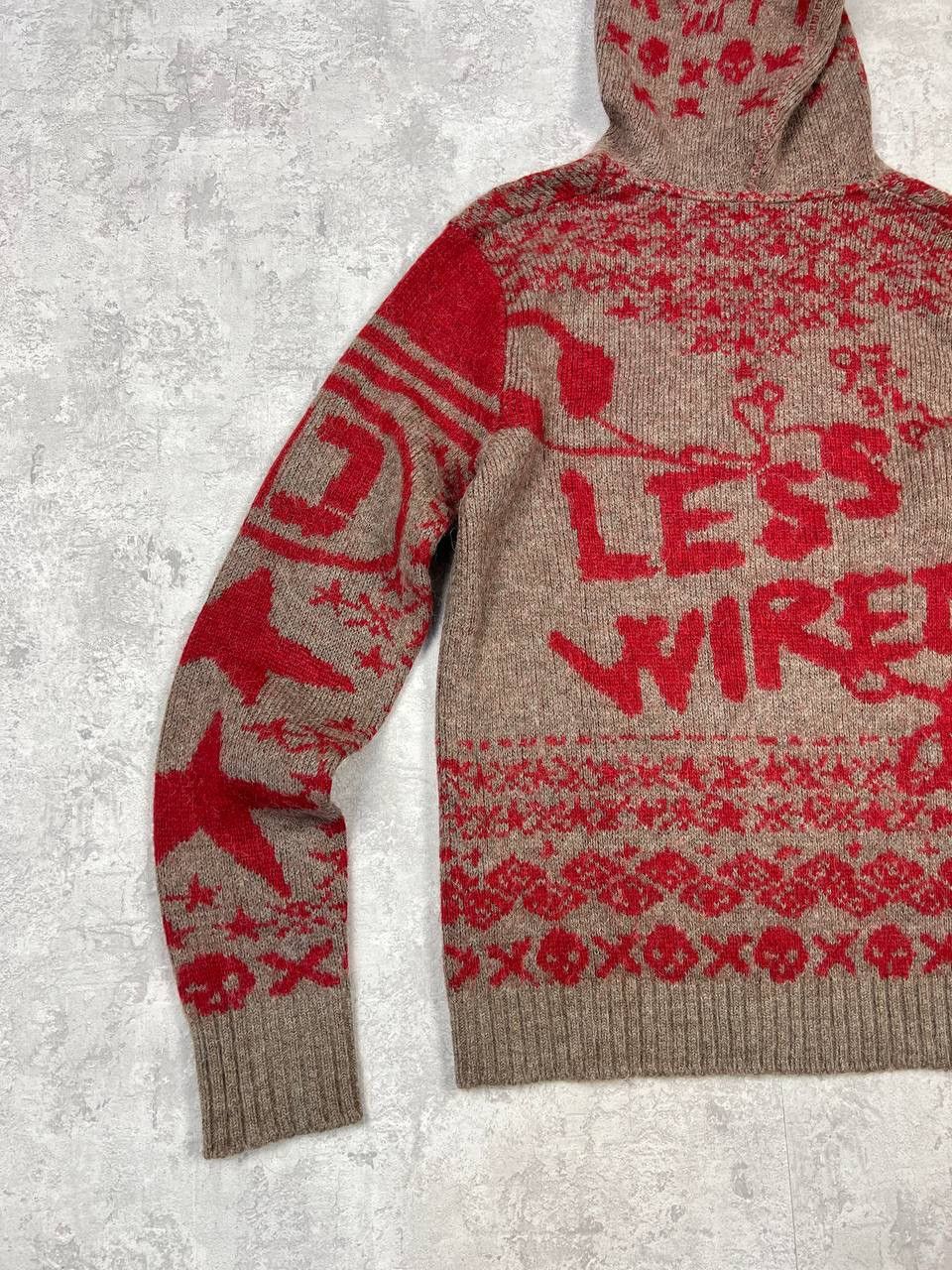 Diesel RARE Diesel Less Wired Knit Button Up Graphic Cardigan Size US XL / EU 56 / 4 - 11 Thumbnail