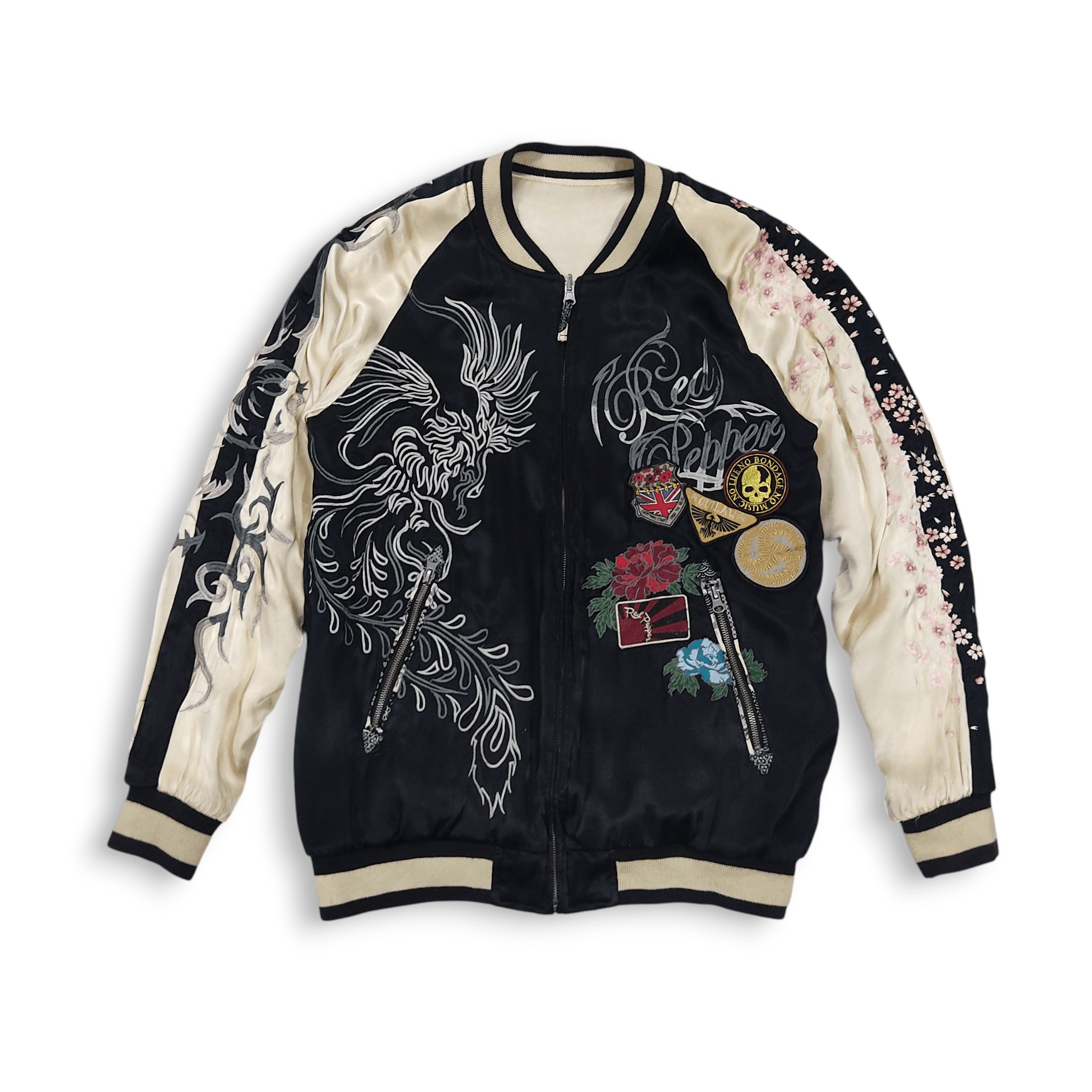 Japanese Brand REDPEPPER Oriental Reversible Silk Sukajan Jacket Size US L / EU 52-54 / 3 - 3 Thumbnail
