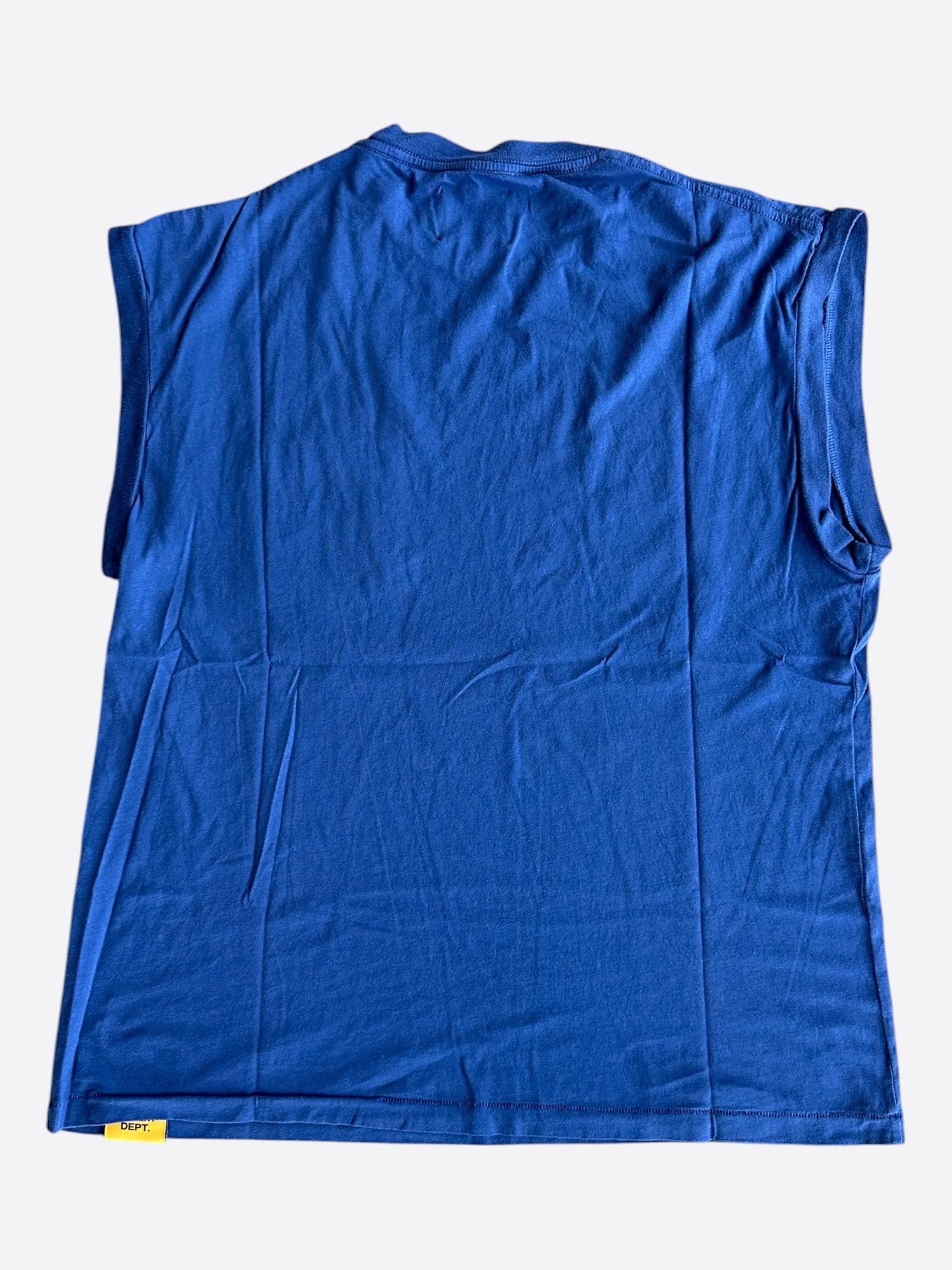 Gallery Dept. Gallery Dept Navy & White Dept Logo Sleeveless T-Shirt Size US XS / EU 42 / 0 - 2 Thumbnail
