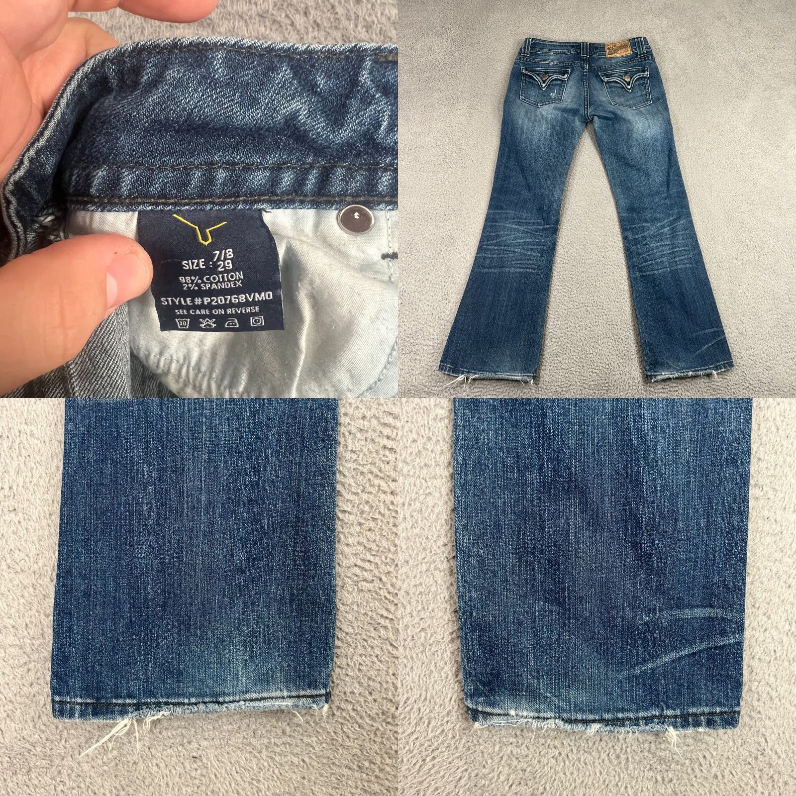 Vintage VINTAGE Vigoss Women’s Bootcut Jeans Size 7/8 Blue Distressed Y2K Slay 2000s Size 28" / US 6 / IT 42 - 8 Thumbnail