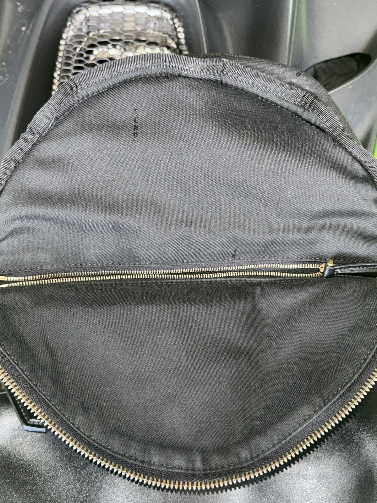 Fendi Fendi Monster Eyes Black Gold Tone Backpack Size ONE SIZE - 13 Thumbnail