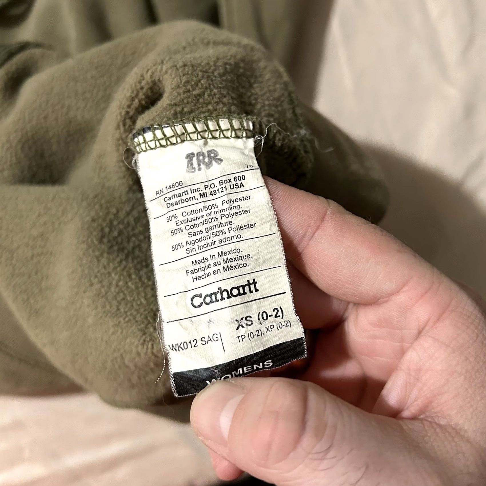 Carhartt VINTAGE Carhartt Workwear Zip Up Hoodie Women XS Green Spellout Y2K Size XS Size XS / US 0-2 / IT 36-38 - 5 Thumbnail