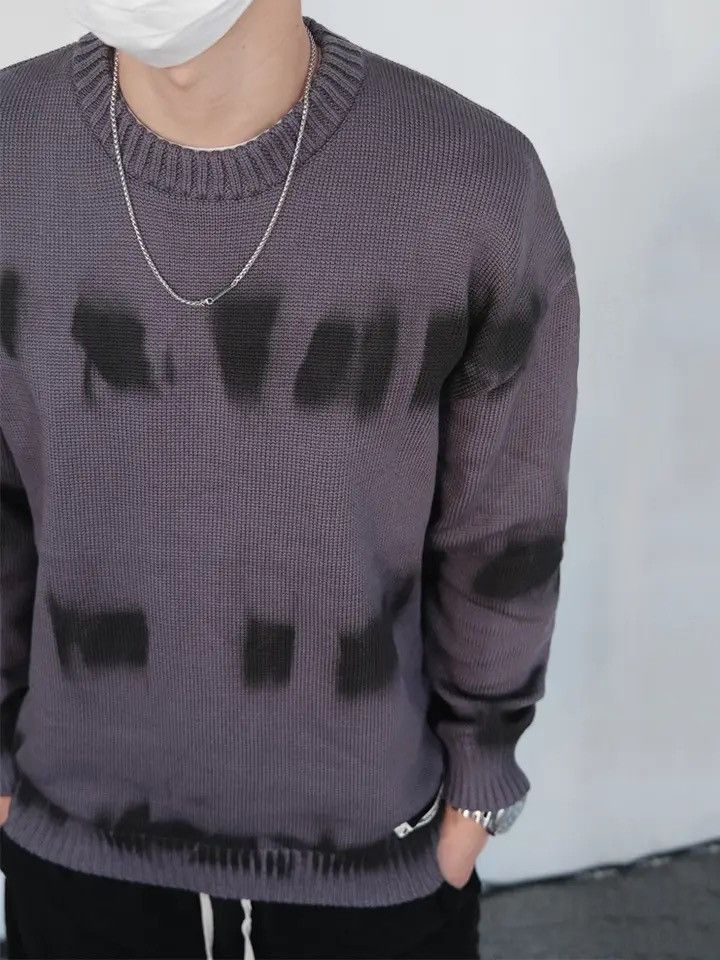 Japanese Brand Waves Colored Graffiti Knit Sweater y2k Size US L / EU 52-54 / 3 - 3 Thumbnail