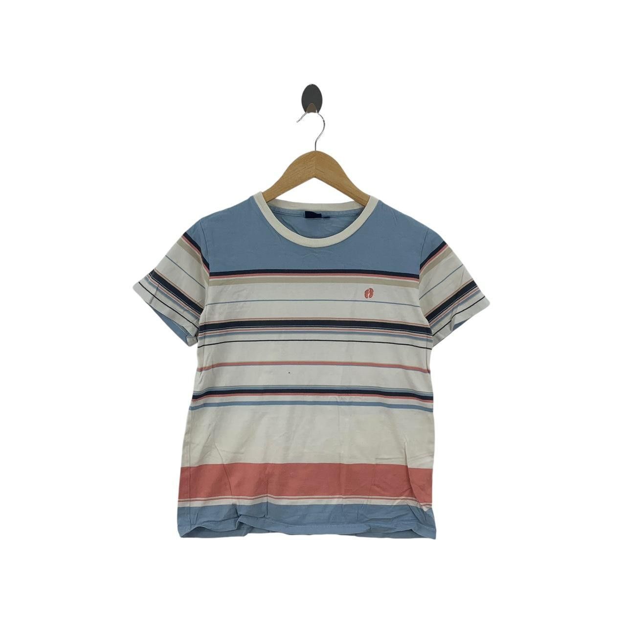Hang Ten Vintage 90’ HANG TEN HAWAII Striped Foot Logo Tee Shirt Size M / US 6-8 / IT 42-44 - 1 Thumbnail