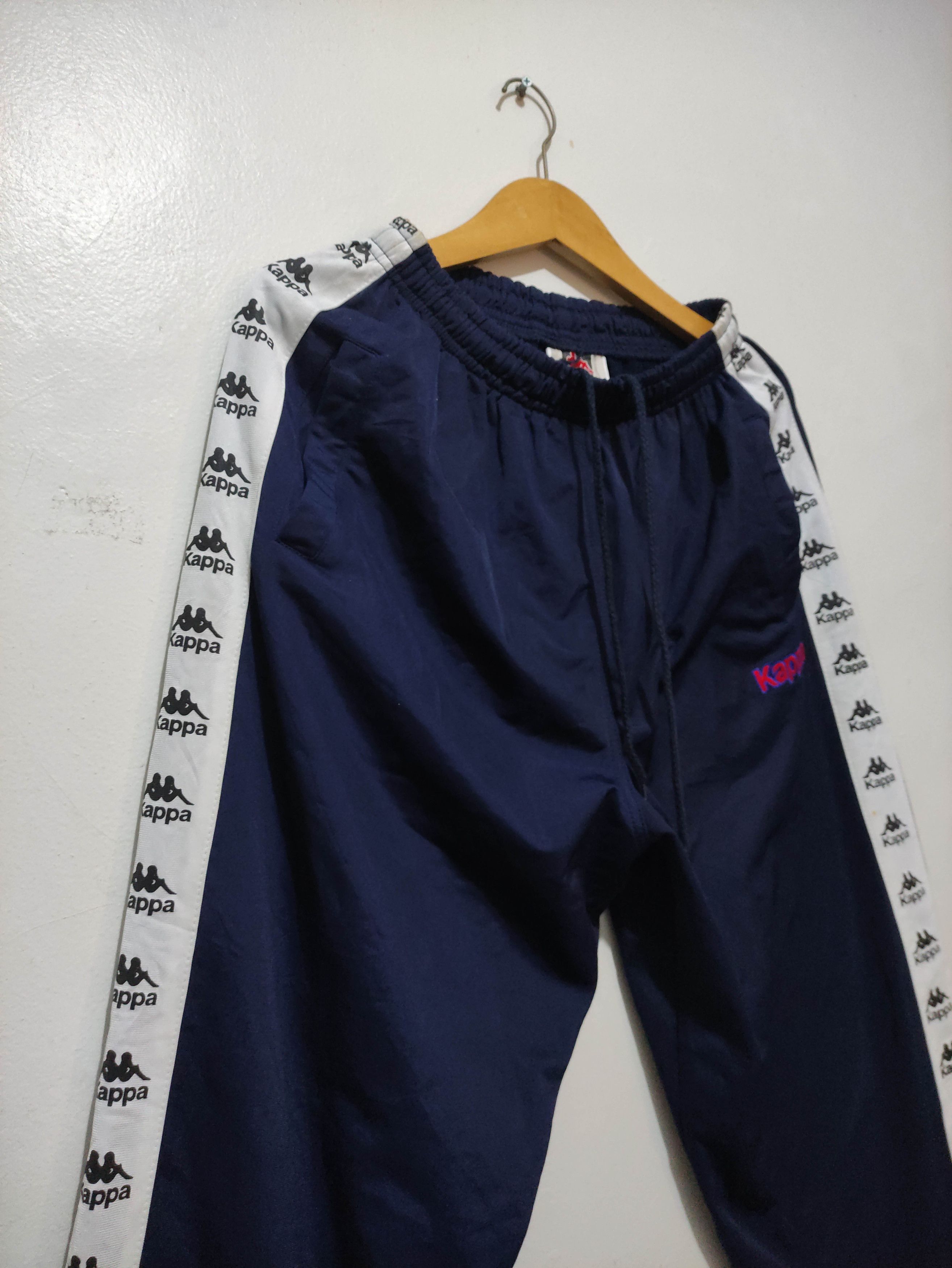 Kappa Kappa Track Pants Navy Logo Elastic Waist Pockets Drawstring Size US 32 / EU 48 - 3 Thumbnail