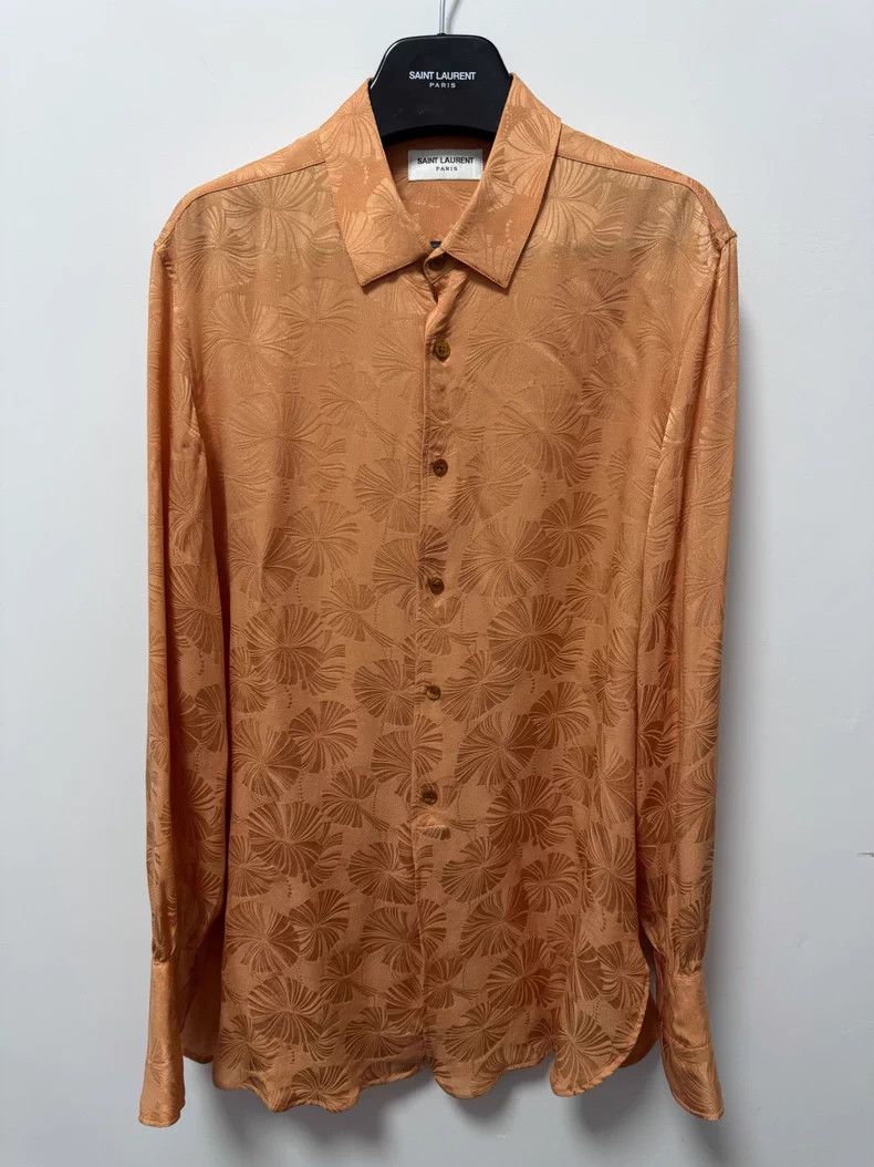 Saint Laurent Paris size 37 20ss silk shirt with full hibi