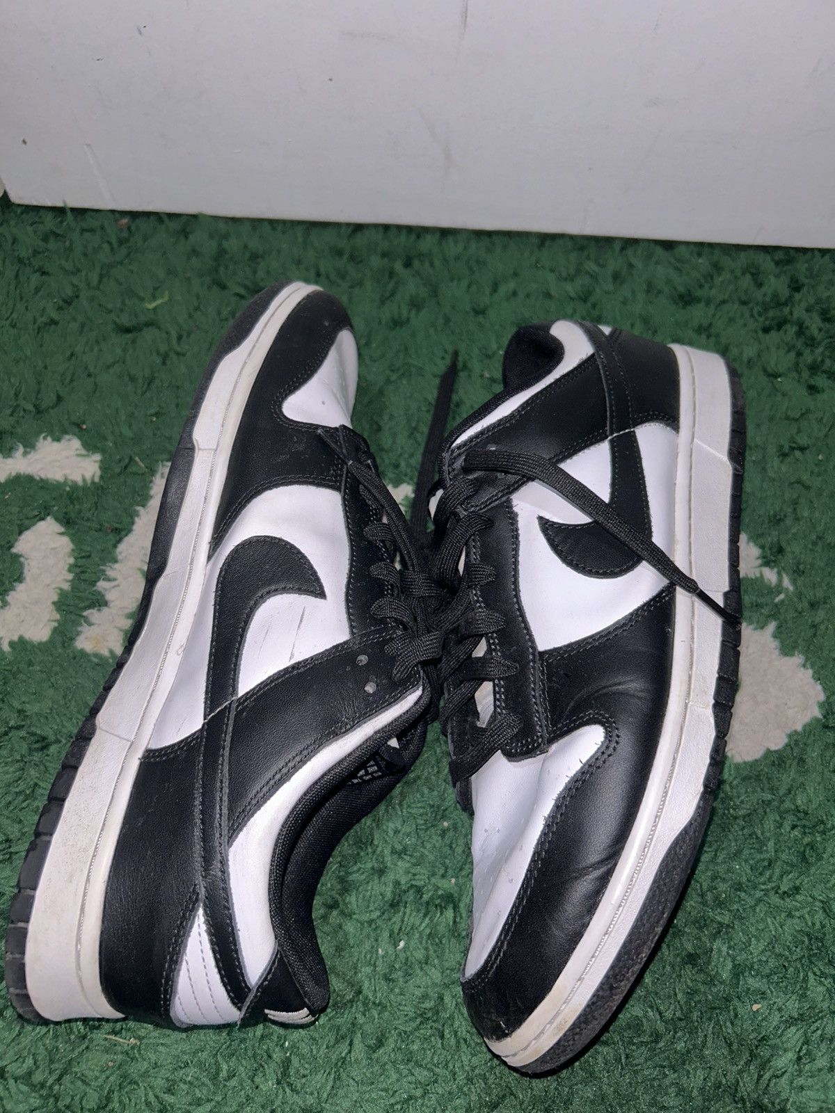 Nike Size 13 - Nike Dunk Low Black White Preowned No Box Size US 13 / EU 46 - 3 Thumbnail