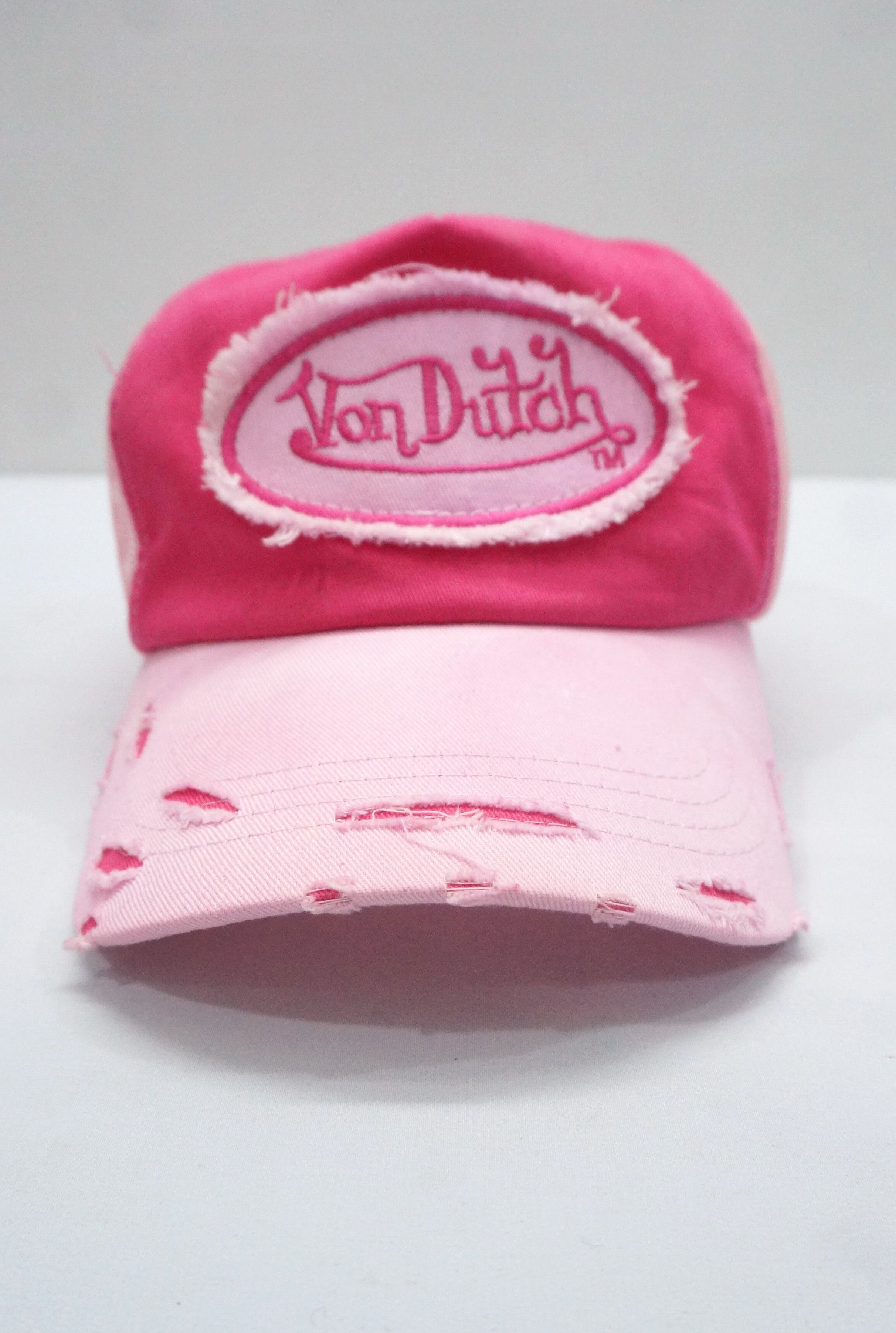 Von Dutch VON DUTCH Distressed Pink Trucker Cap Size ONE SIZE - 3 Thumbnail
