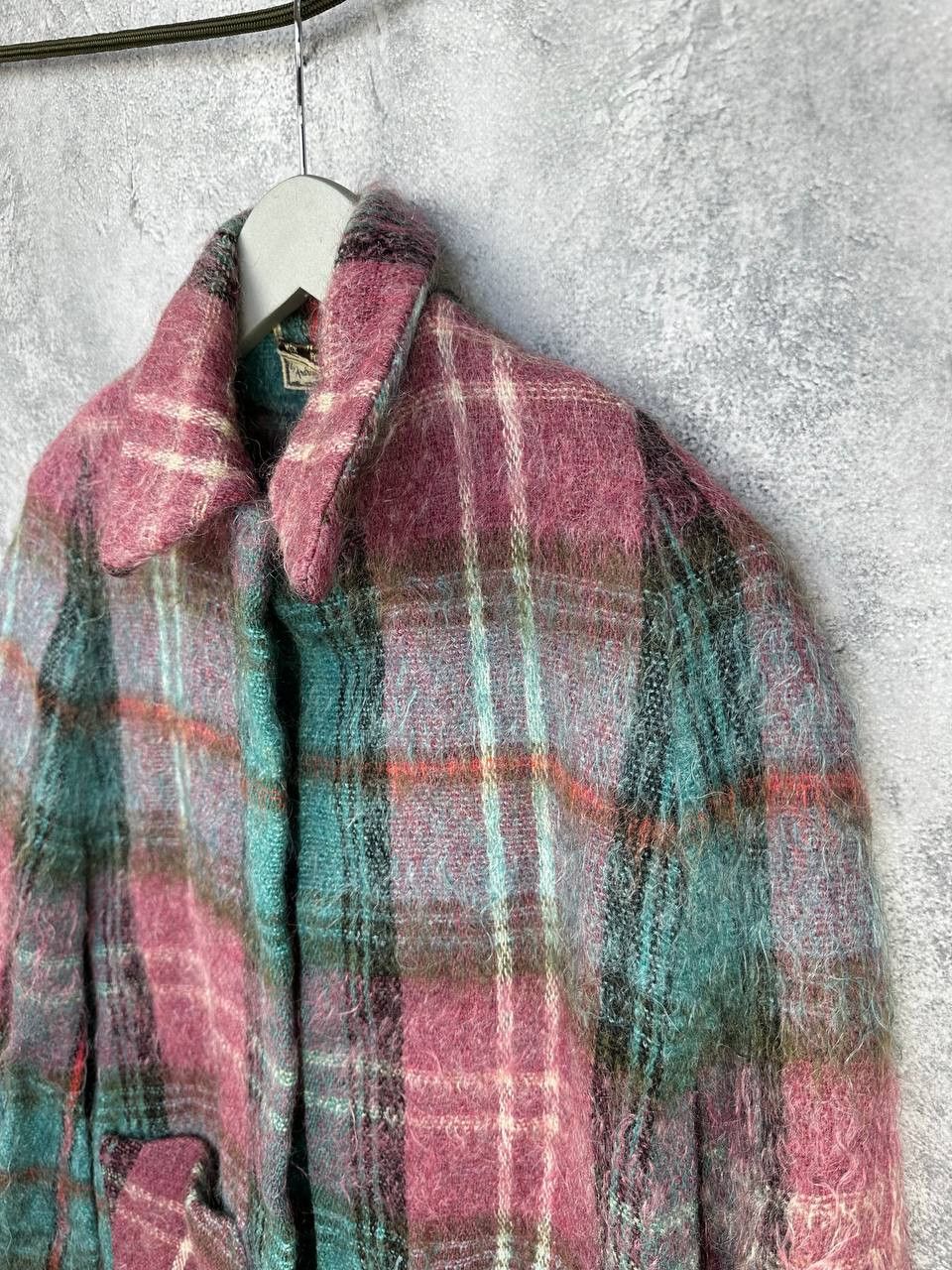 Designer Andrew Stewart 80s Mohair Wool Tartan Sleeveless Coat+Hat Size L / US 10 / IT 46 - 5 Thumbnail