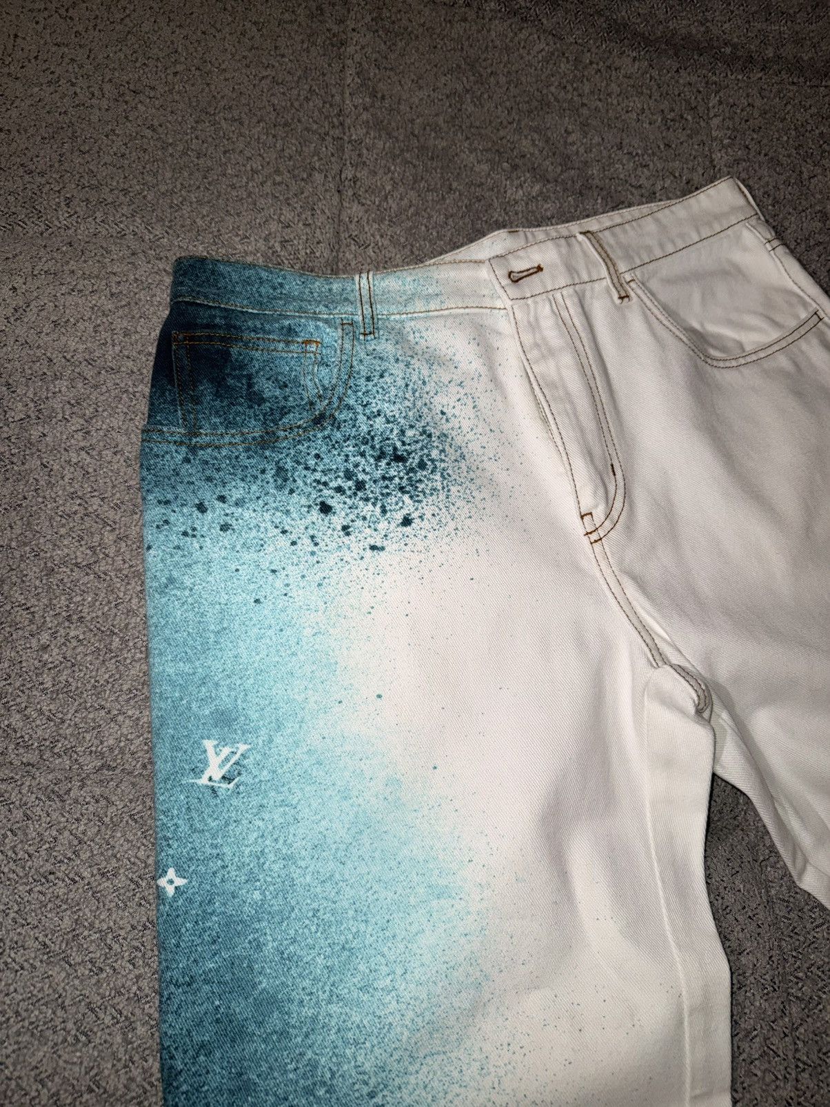 Louis Vuitton Louis Vuitton - white and blue denim Size US 32 / EU 48 - 5 Thumbnail
