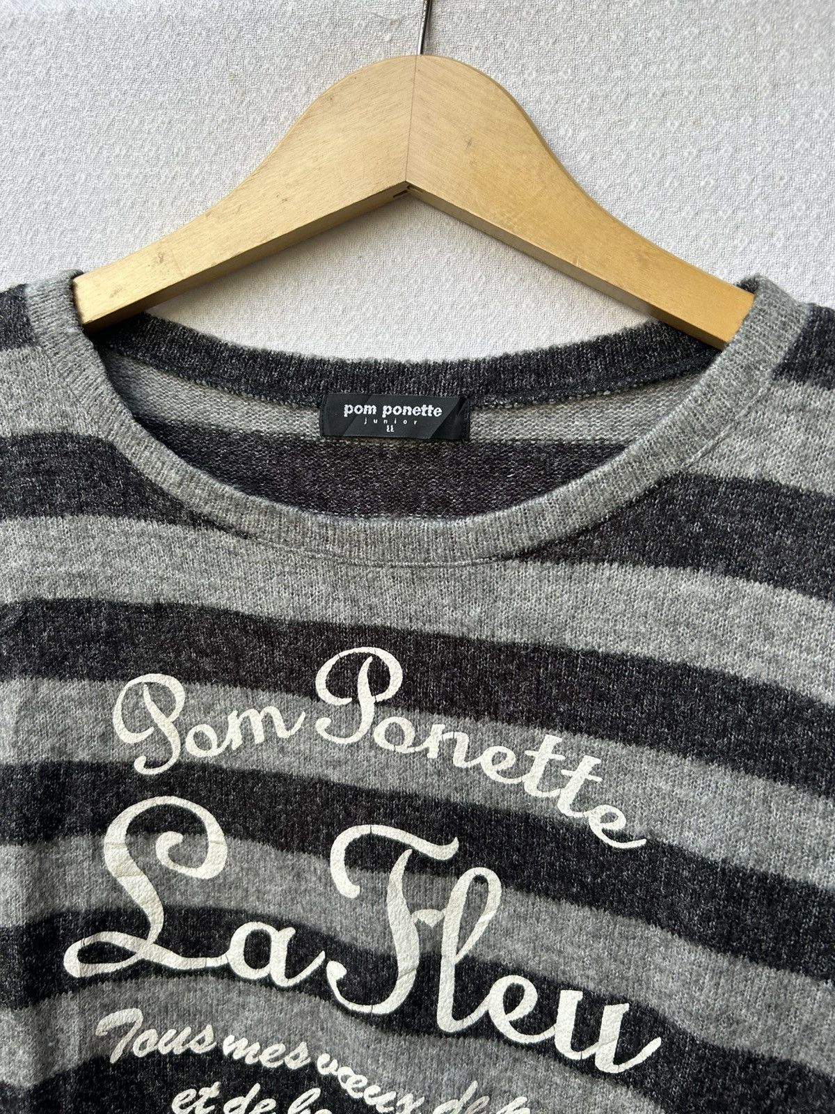 Japanese Brand Japanese Pom Ponetta Knitwear Mohair Stripe Styled Size US M / EU 48-50 / 2 - 5 Thumbnail