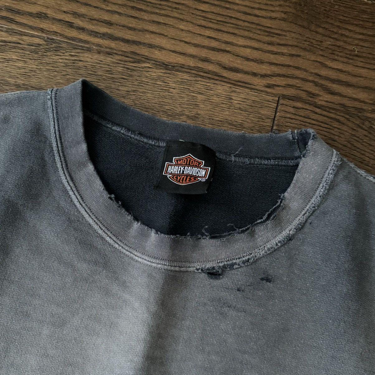 Harley Davidson × Vintage Distressed Harley Davidson Sweatshirt Size US XL / EU 56 / 4 - 4 Thumbnail