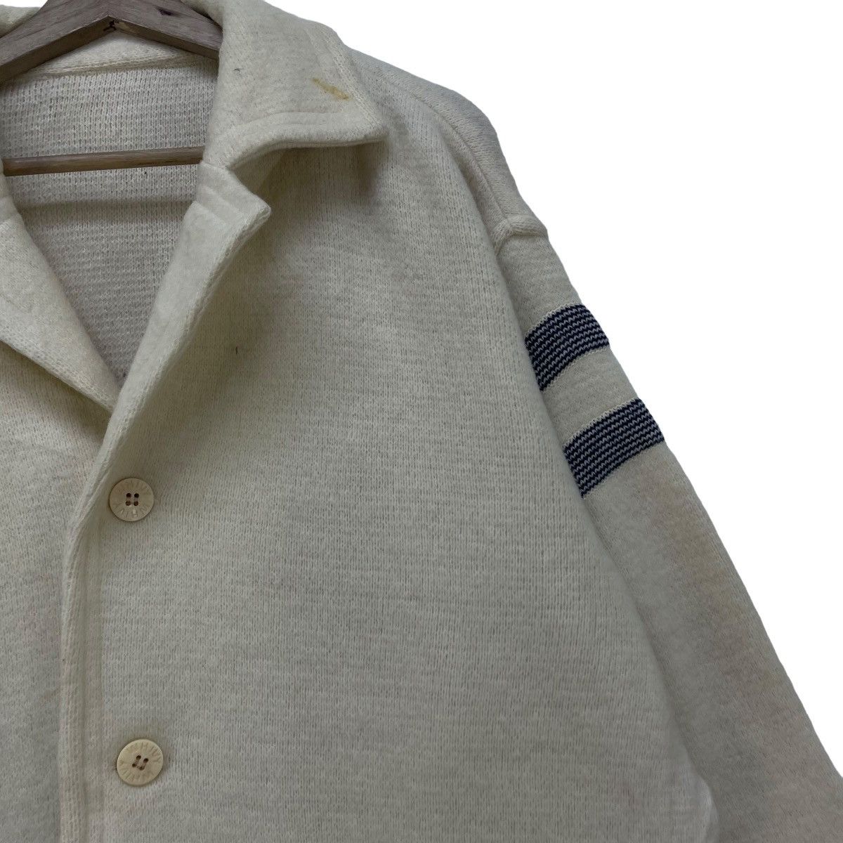 Annikki Karvinen Italian Designer WHIVY Two Stripe Warm Mohair Heavy Coat Size US M / EU 48-50 / 2 - 4 Thumbnail