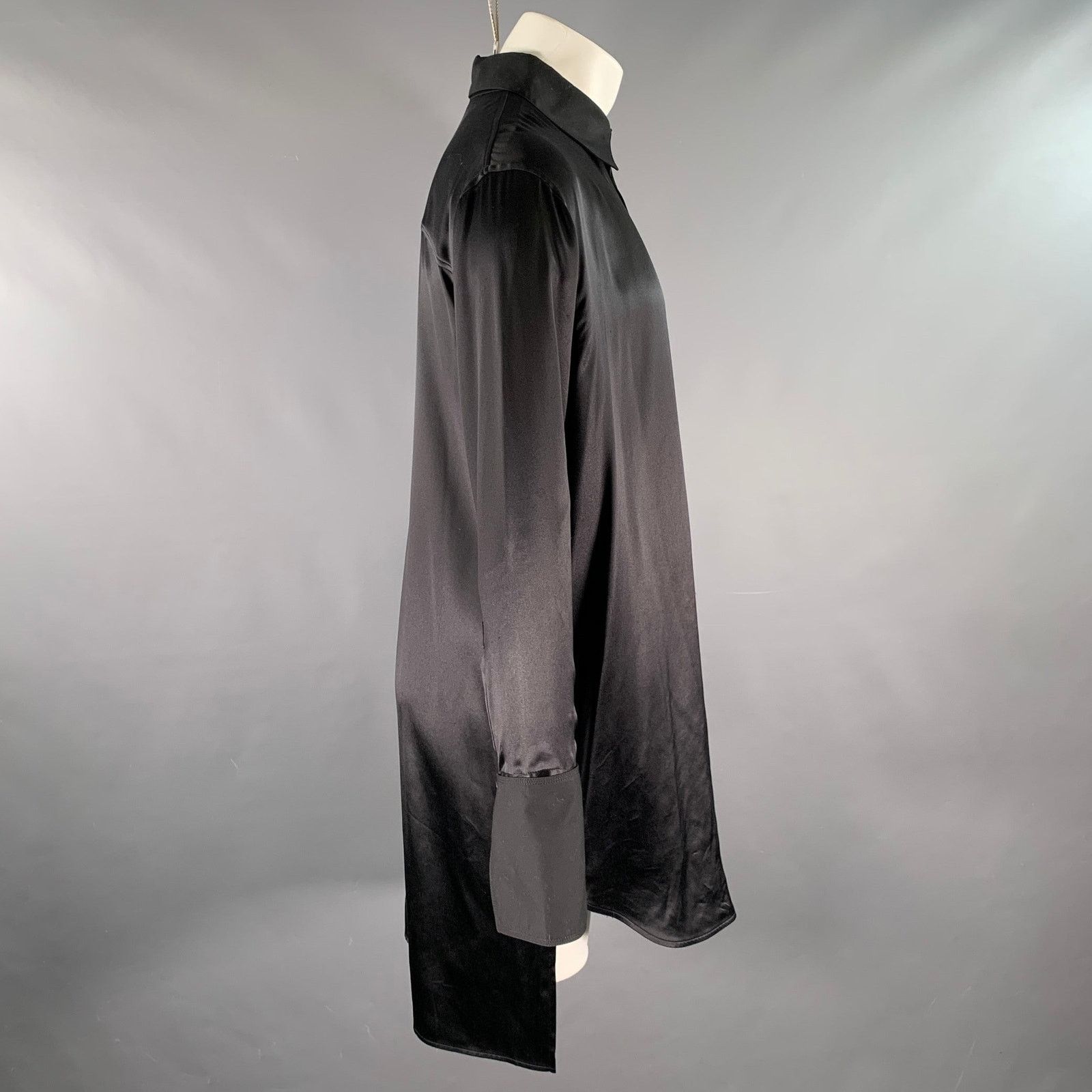 Loewe LOEWE Size S Black Silk Tunic Long Sleeve Shirt Size US S / EU 44-46 / 1 - 3 Thumbnail