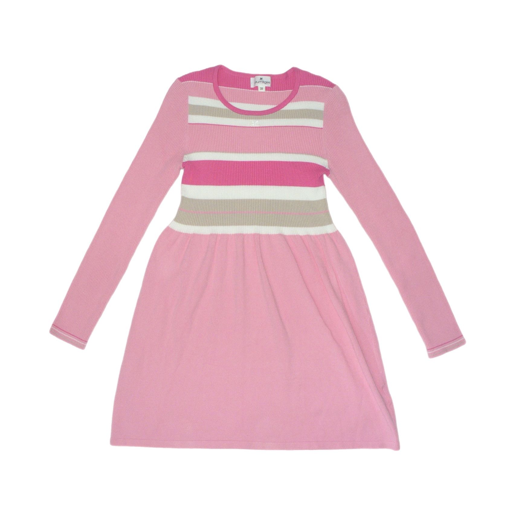 Courreges Pink vintage Courrèges long sweater top Size S / US 4 / IT 40 - 1 Thumbnail