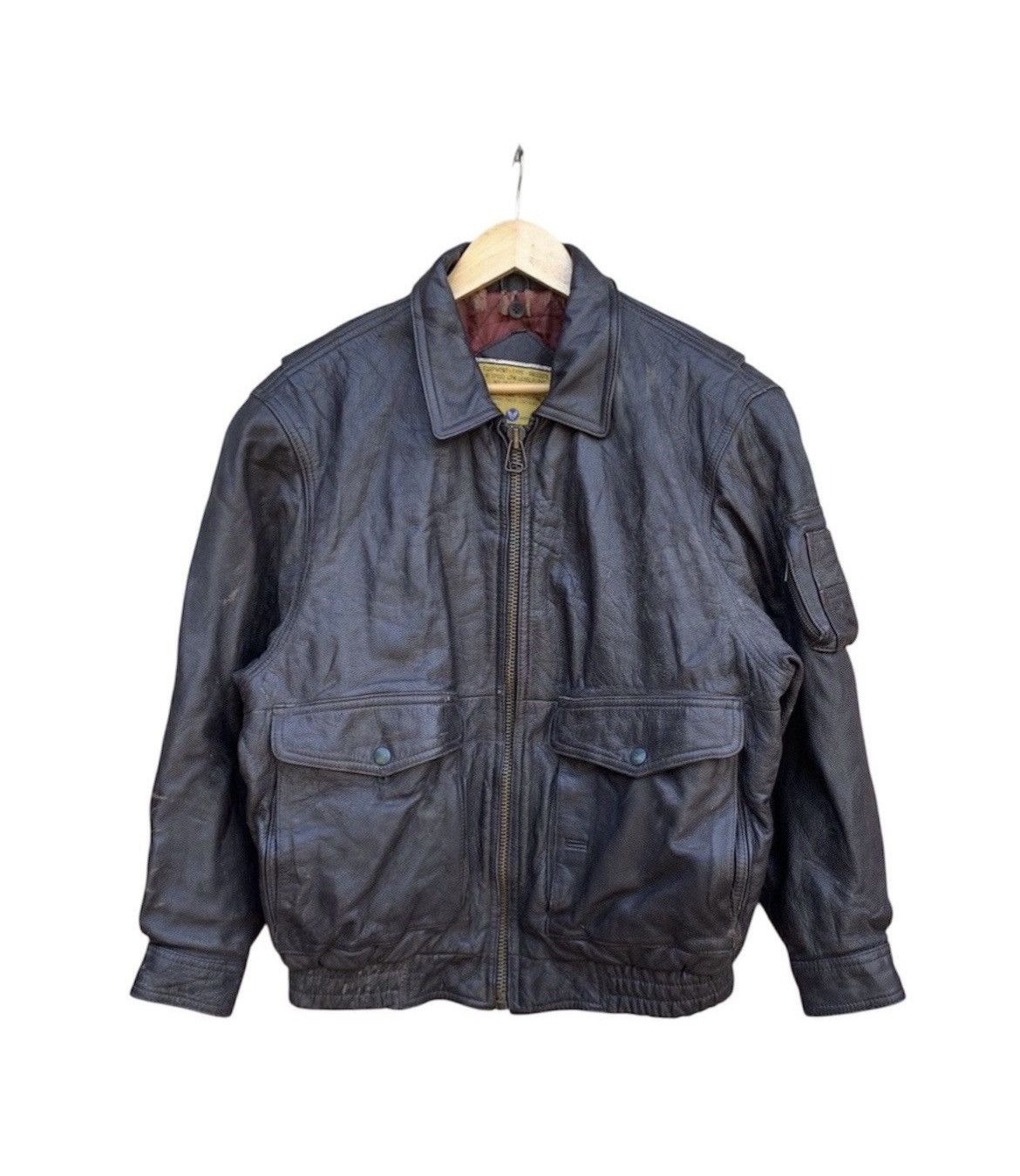 Avirex × Vintage 🔥Rare🔥Vintage 90s Avirex Leather Jacket Size US L / EU 52-54 / 3 - 1 Thumbnail