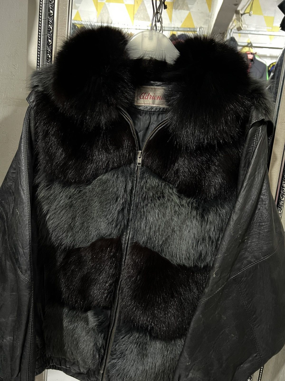Genuine Leather Vintage Adrienne Genuine Leather Shape Skin Fox Fur Jacket Size US M / EU 48-50 / 2 - 1 Thumbnail