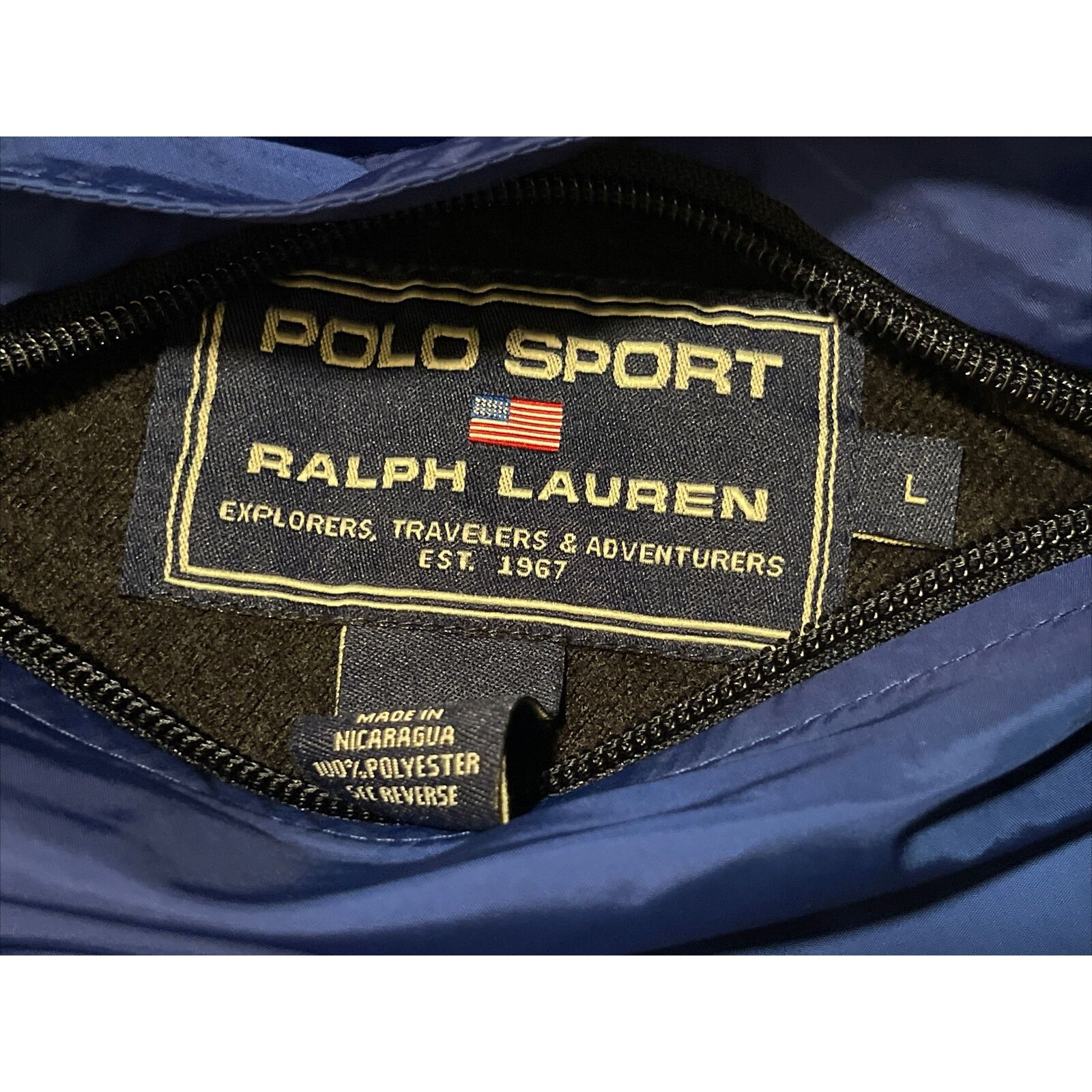 Polo Ralph Lauren Vintage 90s Large Polo Sport Ralph Lauren Reversible Full Zi Size US L / EU 52-54 / 3 - 5 Thumbnail