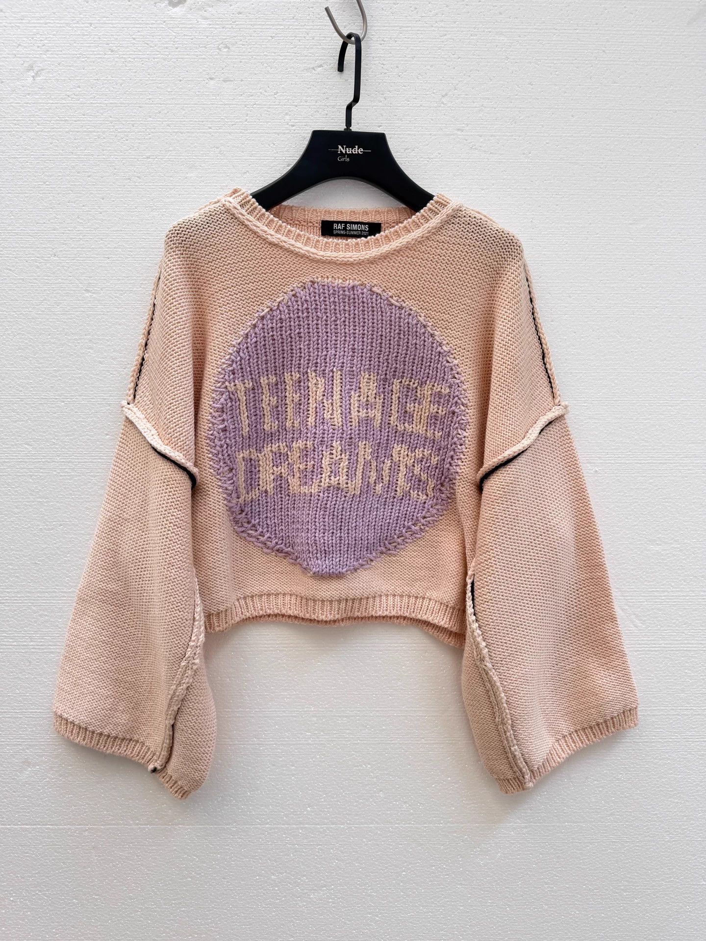 Raf Simons Raf Simons 21ss Teenager Dreams Logo Jq OS Batwing Sweater Size US XS / EU 42 / 0 - 3 Thumbnail