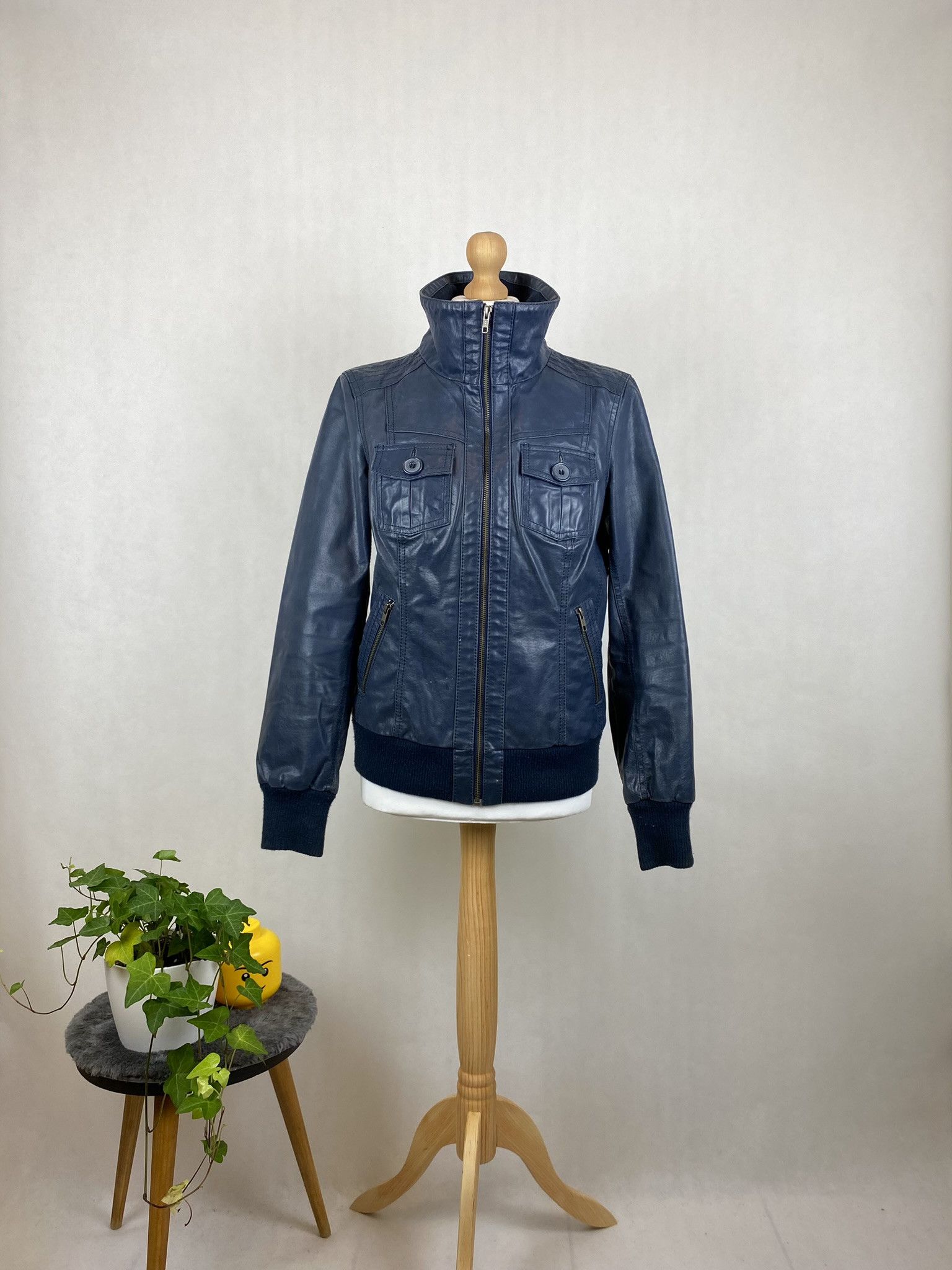 Genuine Leather × Vintage real leather jacket snake skin vintage vera pelle Size L / US 10 / IT 46 - 1 Thumbnail