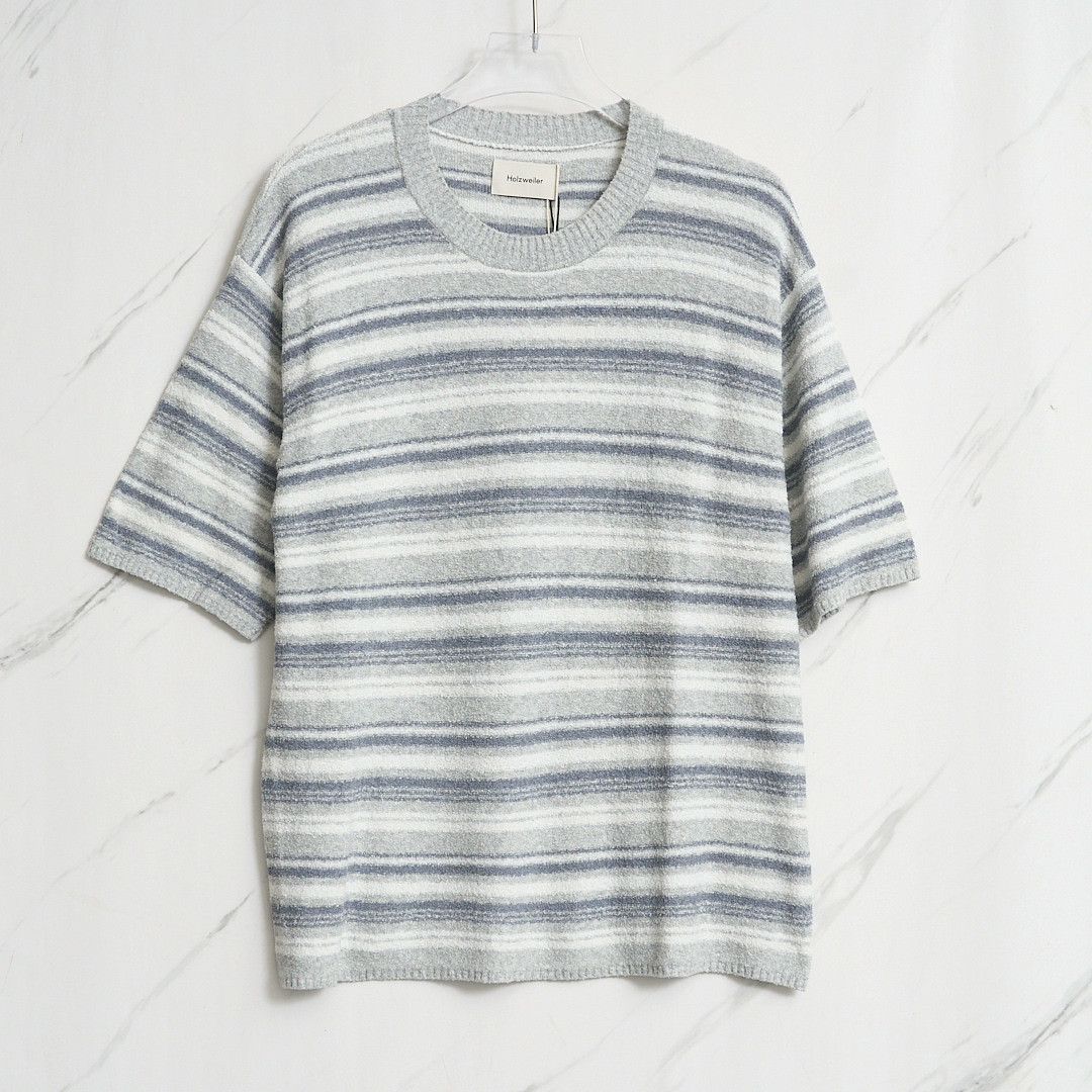 Holzweiler Holzweiler Men's Striped Knit T-shirt Size US S / EU 44-46 / 1 - 1 Thumbnail