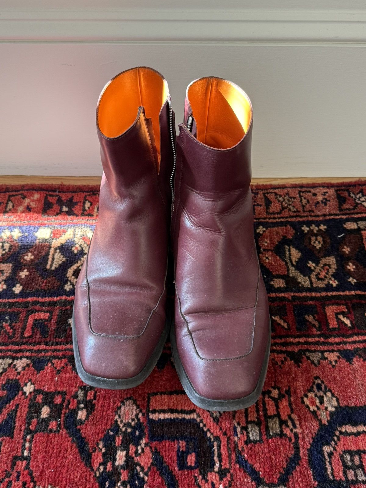 The Row The Row Burgundy Garden Ankle Boots size 40 Size US 7 / EU 40 - 1 Thumbnail