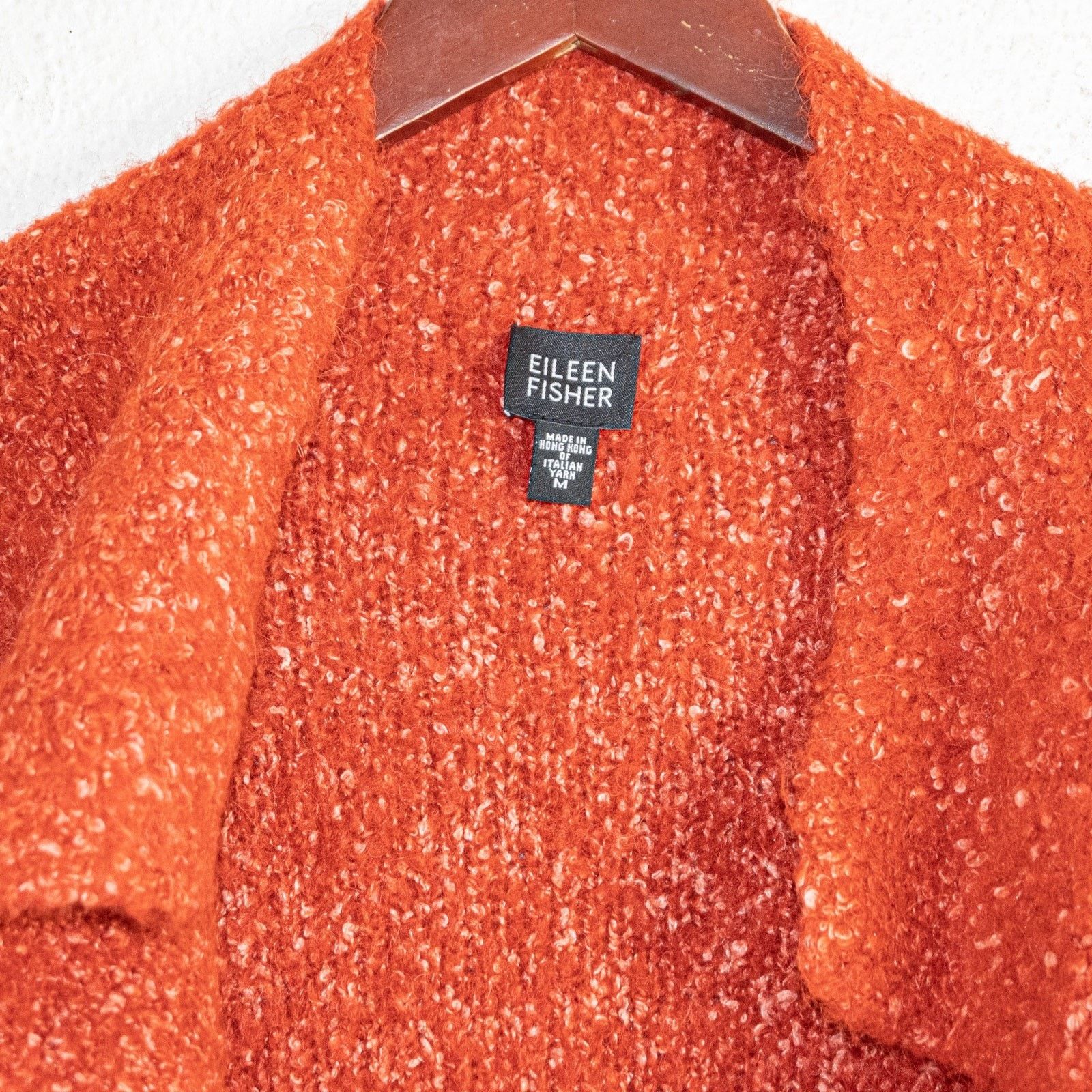 Eileen Fisher EILEEN FISHER Boucle tweed Coat Alpaca Wool Burned Orange M Size M / US 6-8 / IT 42-44 - 8 Thumbnail