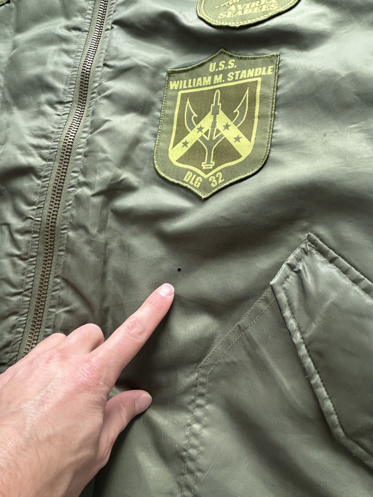 Avirex Vintage Y2K Avirex Bomber Jacket Olive Green Size US XXL / EU 58 / 5 - 6 Thumbnail