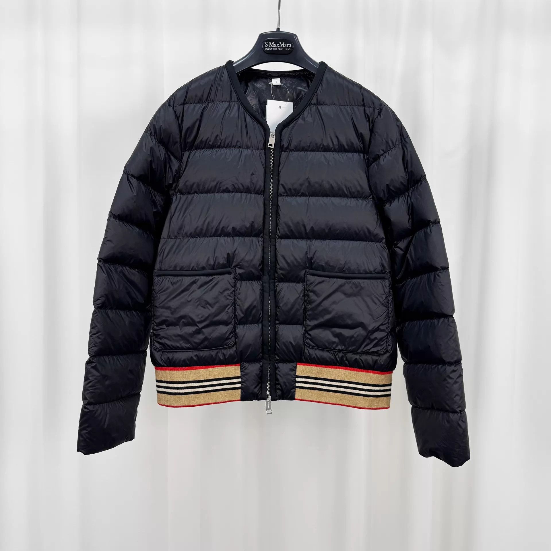 Burberry Burberry Check Webbing Puffer Jacket L 99 New Size L / US 10 / IT 46 - 1 Thumbnail