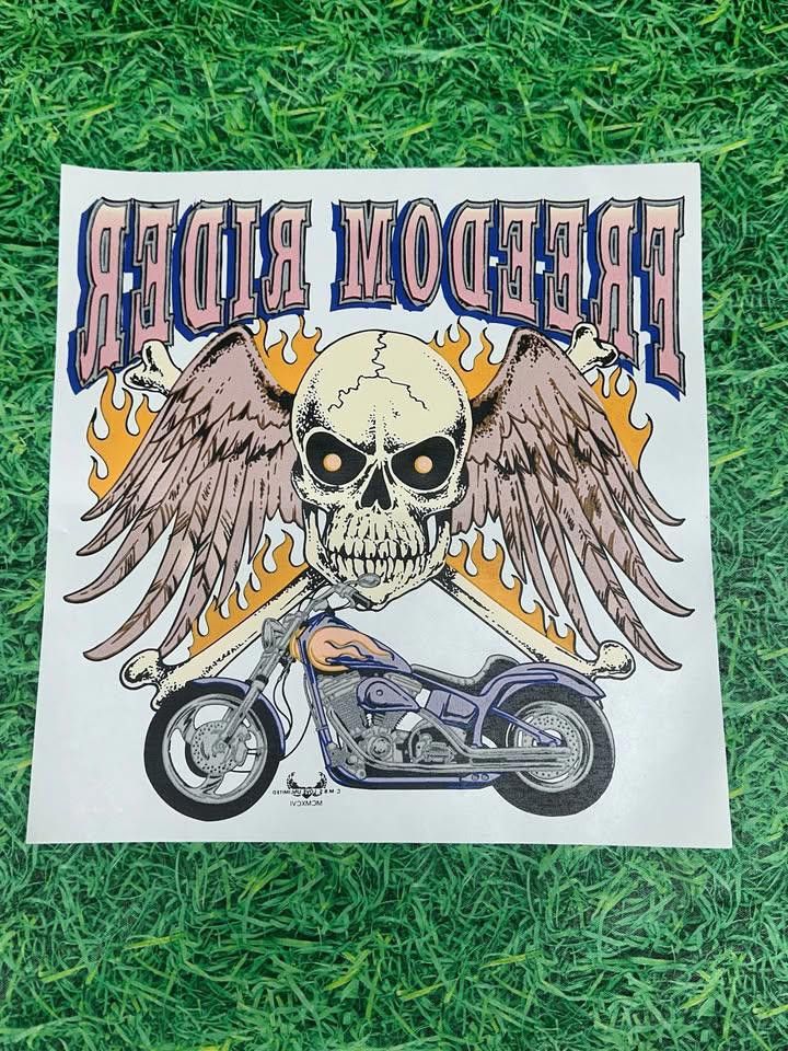 Designer Freedom Rider Heat Transfer Vintage 80s 90s 00s Size ONE SIZE - 1 Preview