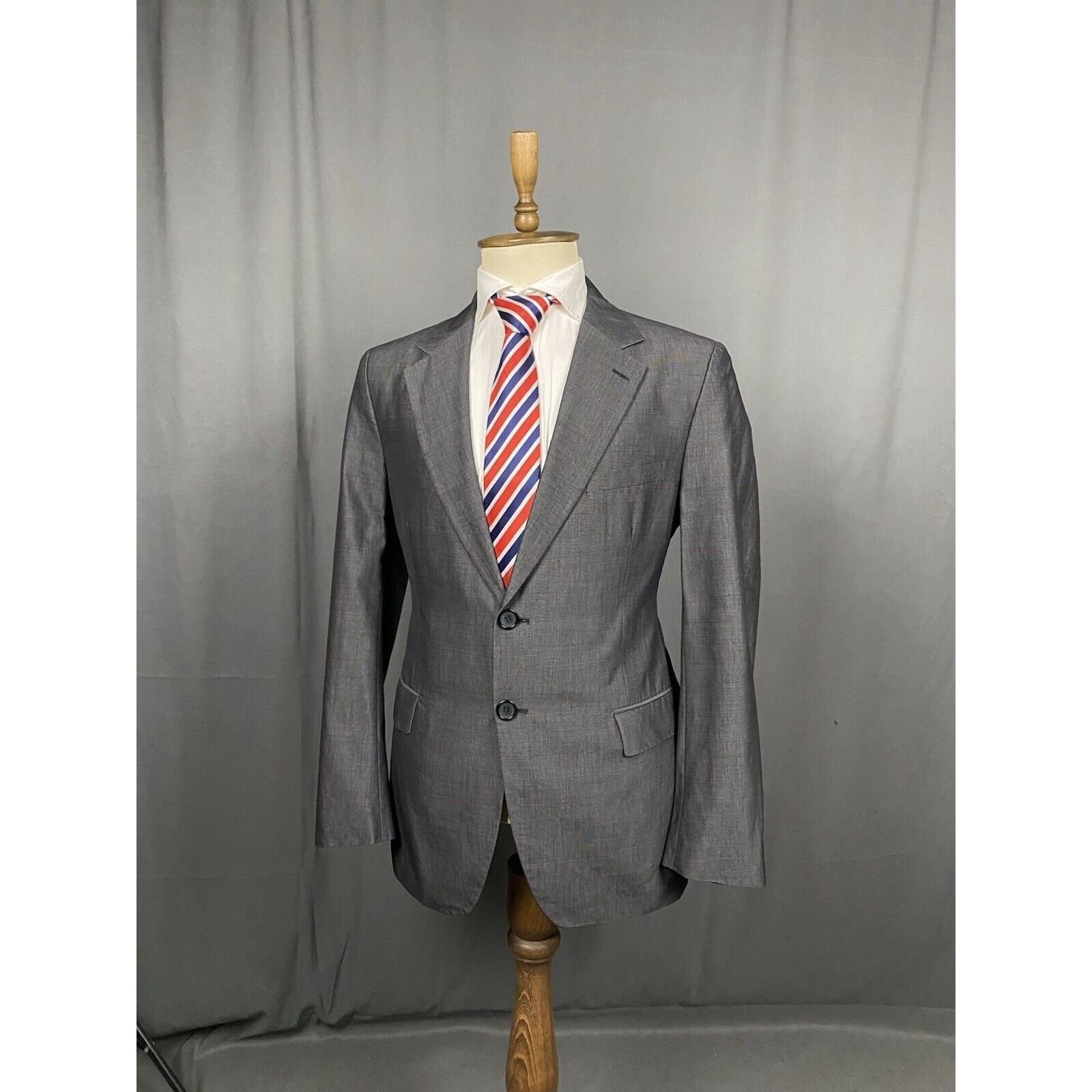 Prada Prada Men's Gray Wool Blazer Sportcoat Jacket Size 52R Size 52R - 2 Thumbnail