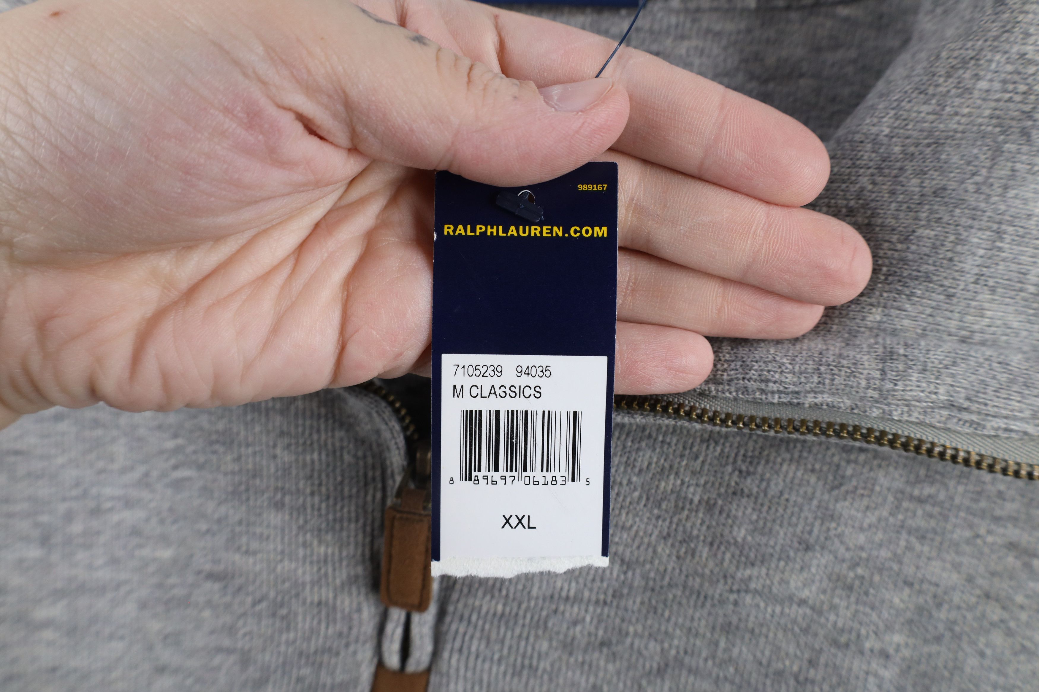 Ralph Lauren × Vintage New Ralph Lauren Ribbed Knit Half Zip Pullover Sweater Gray Size US XXL / EU 58 / 5 - 10 Thumbnail