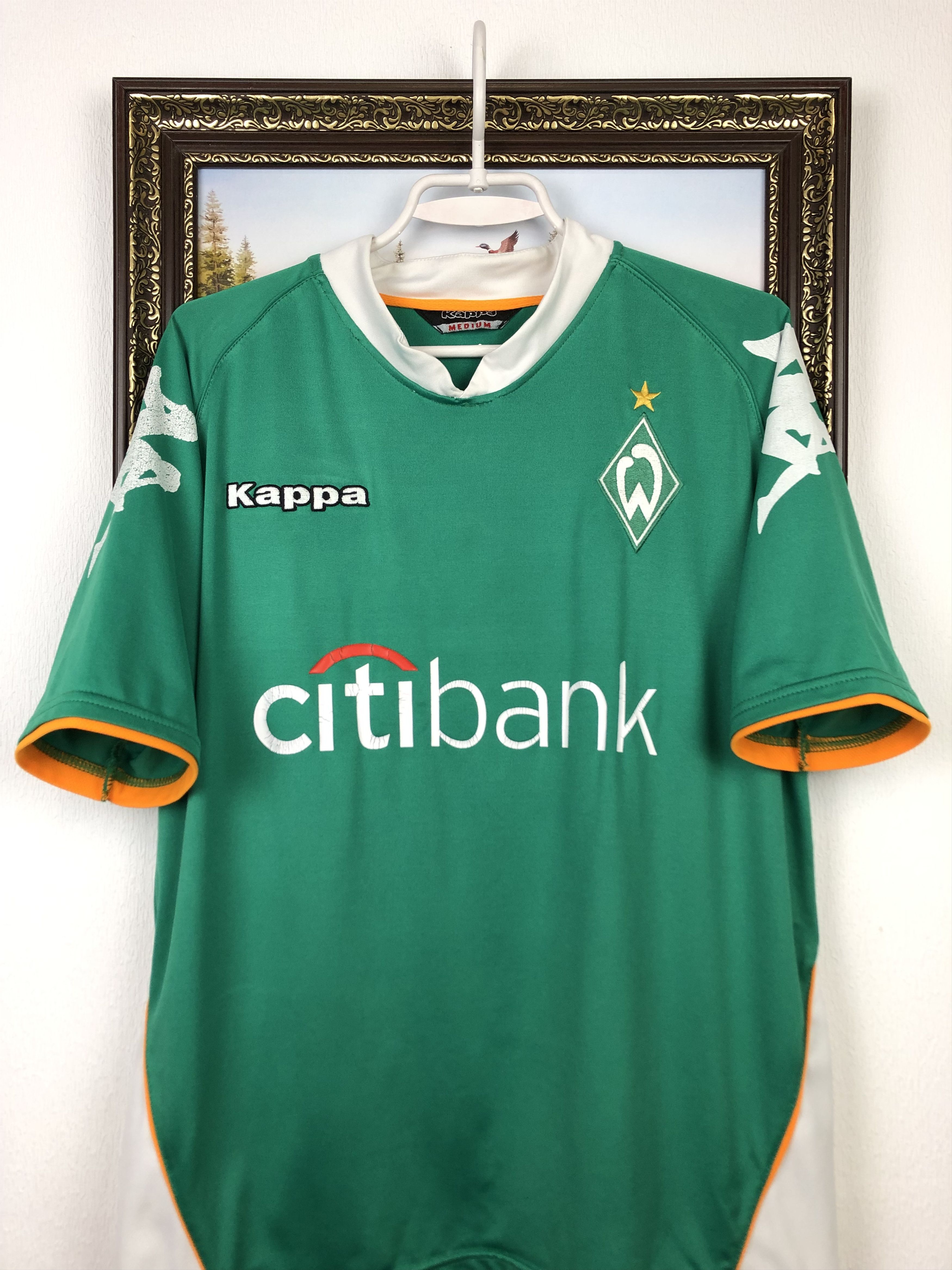 Vintage Werder Bremen football shirt 2007 Soccer Diego Kappa Jersey Size US M / EU 48-50 / 2 - 4 Thumbnail