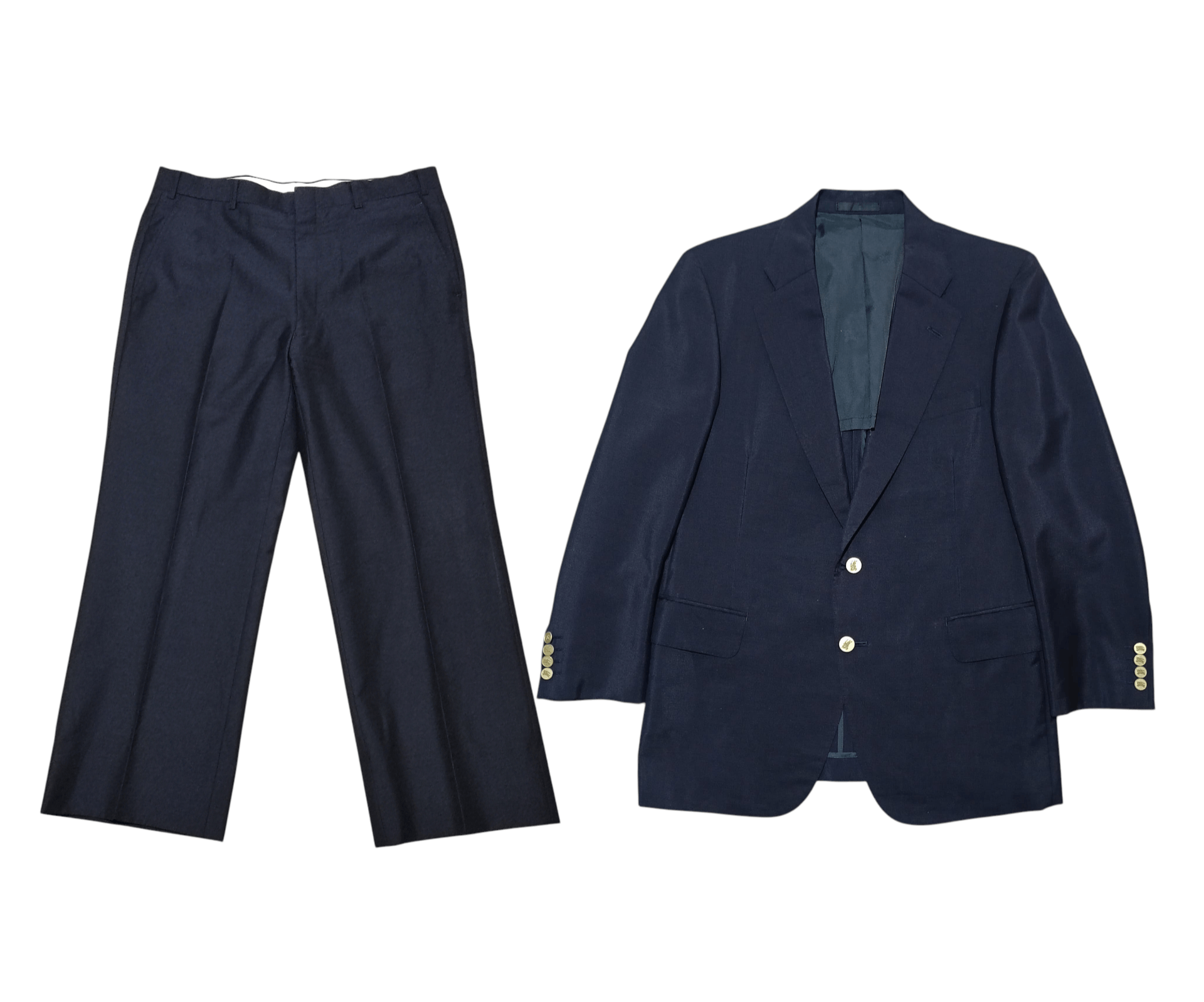Burberry Prorsum Vintage Luxury Burberrys Navy Suit Set Wool Mohair Japan Size 40S - 1 Thumbnail
