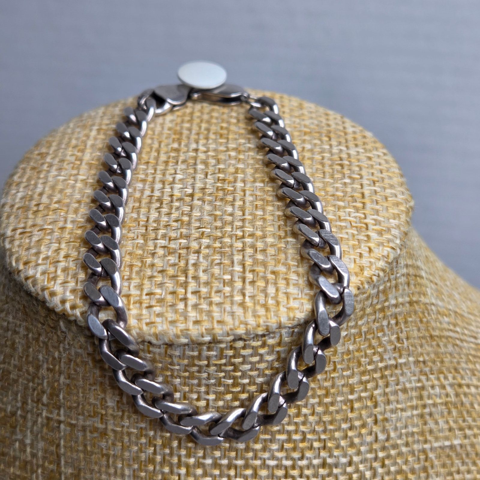 Sterling Silver Sterling Silver Curb Chain Bracelet Italy .925 7.5" Size ONE SIZE - 9 Thumbnail