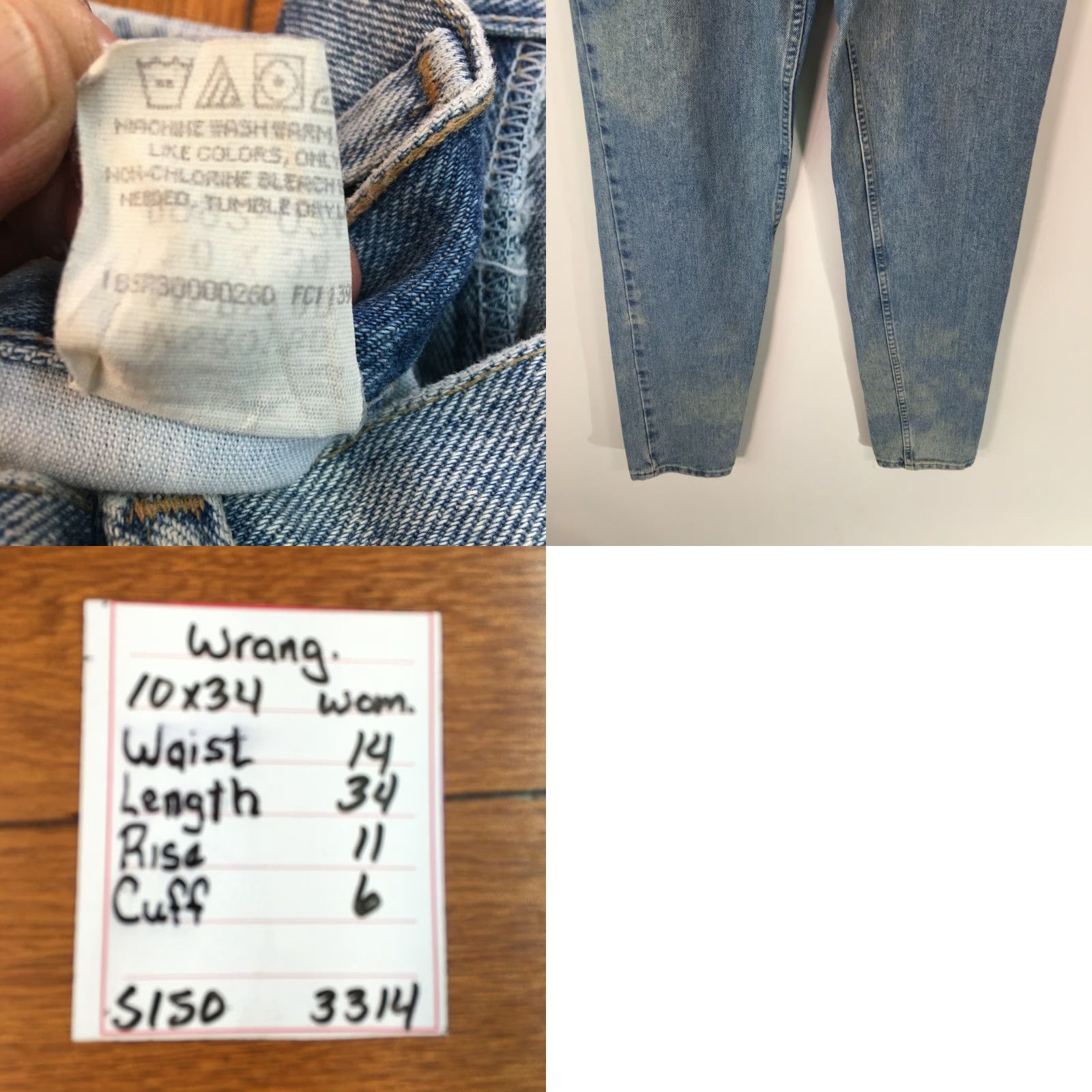 Wrangler Wrangler Womens Jeans Causual Regular Insulated Denim Blue Size 10X34 28X34 Size 32" / US 10 / IT 46 - 8 Thumbnail