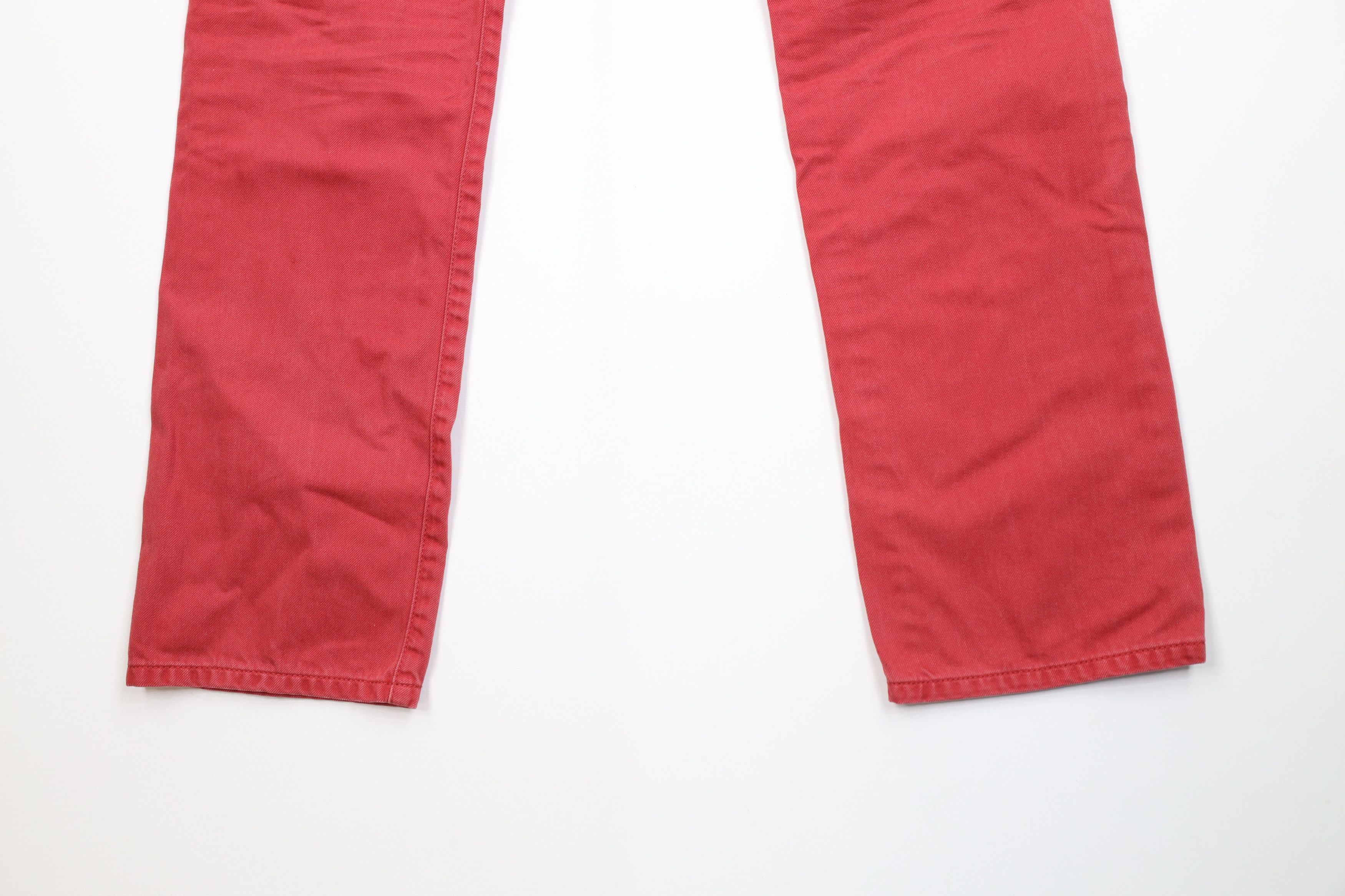 Express Express Rocco Slim Fit Skinny Leg Denim Jeans Red Cotton Size US 32 / EU 48 - 12 Thumbnail