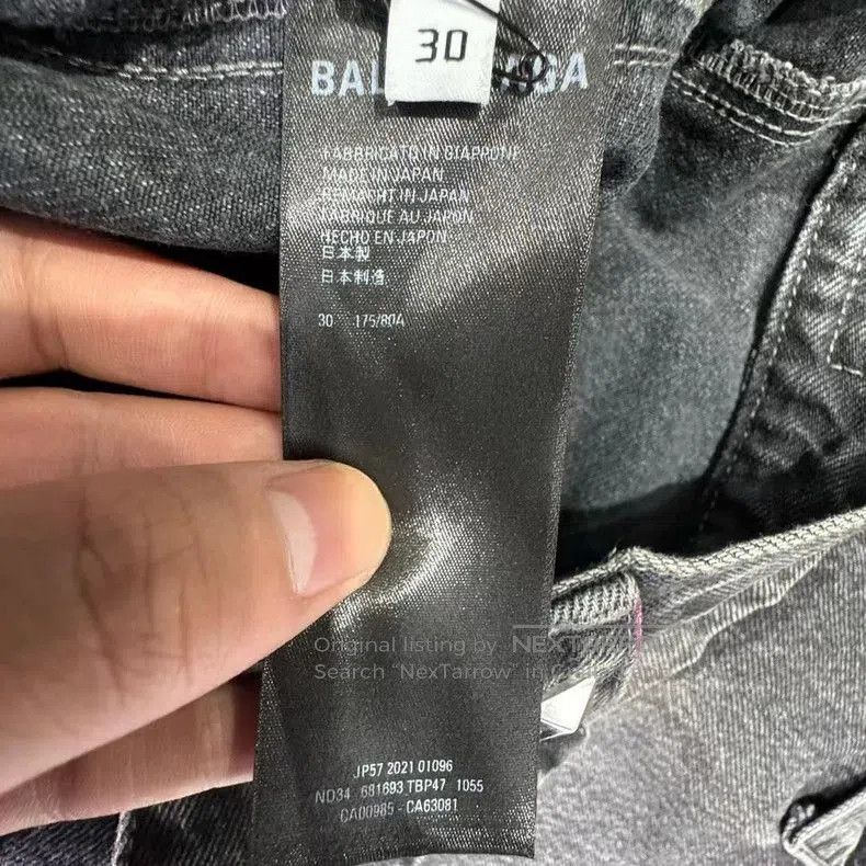 Balenciaga Balenciaga Black Washed Distressed Cargo Jeans. Size US 30 / EU 46 - 7 Thumbnail