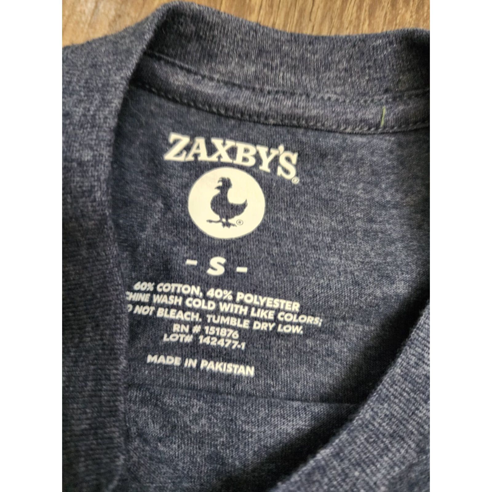 Vintage Zaxbys Employee T-Shirt Graphic Print Blue Adult Small "Not All Who Wander Are Sauced" 90s Mens Size US S / EU 44-46 / 1 - 4 Thumbnail