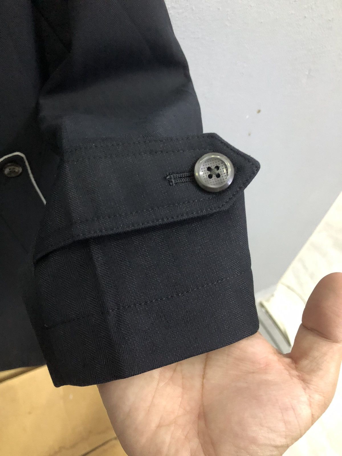 Japanese Brand Japanese Herringbone Convertible Stand Collar Coat Size US S / EU 44-46 / 1 - 4 Thumbnail