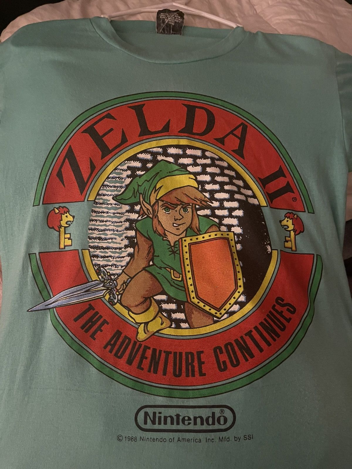 Vintage Vintage single stitch zelda 2 1988 T-shirt rare Size US M / EU 48-50 / 2 - 4 Thumbnail