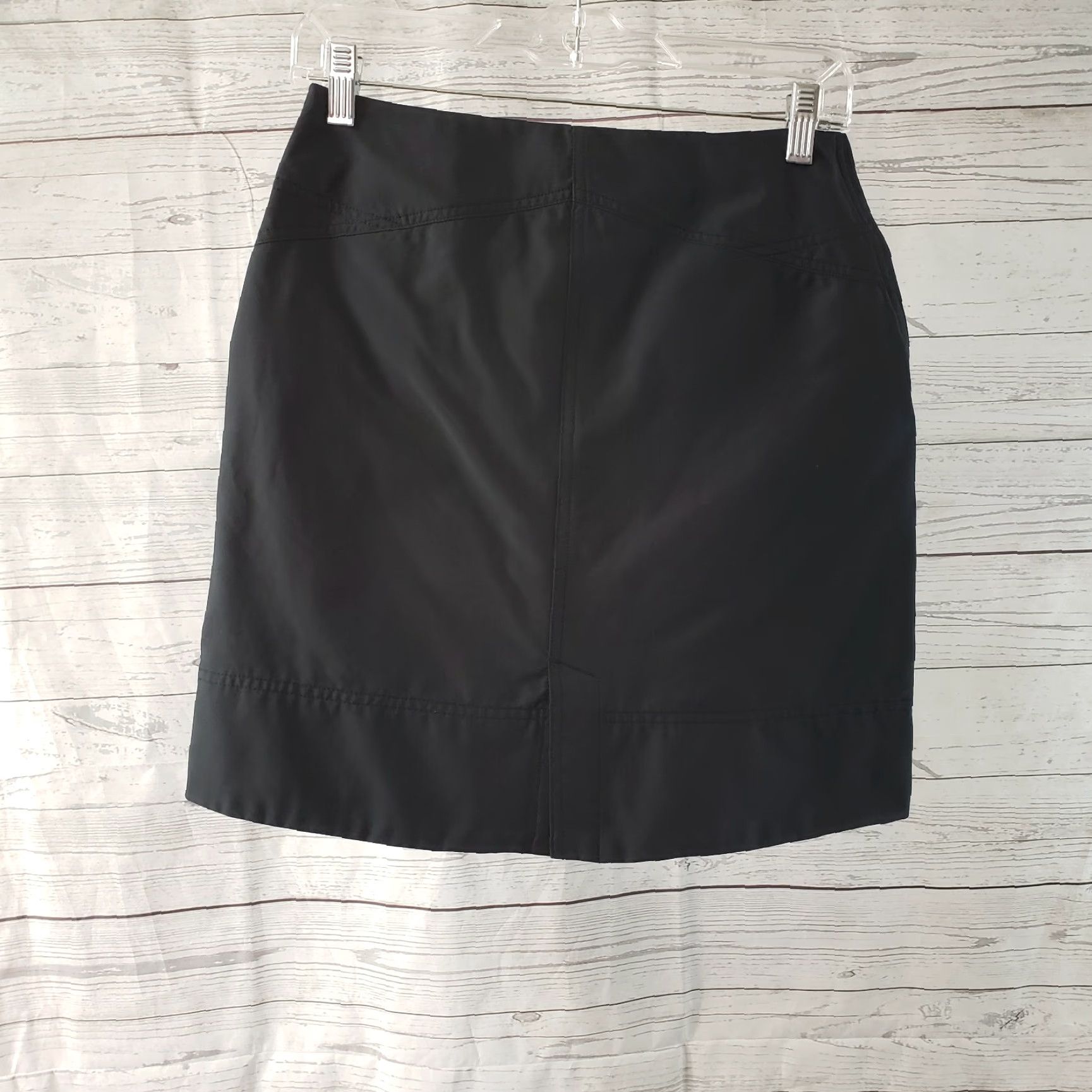 Vintage NAU Skirt Women Sz 2 Black Solid Pockets Snaps A-Line Short Casual Womens Size 26" / US 2 / IT 38 - 2 Thumbnail
