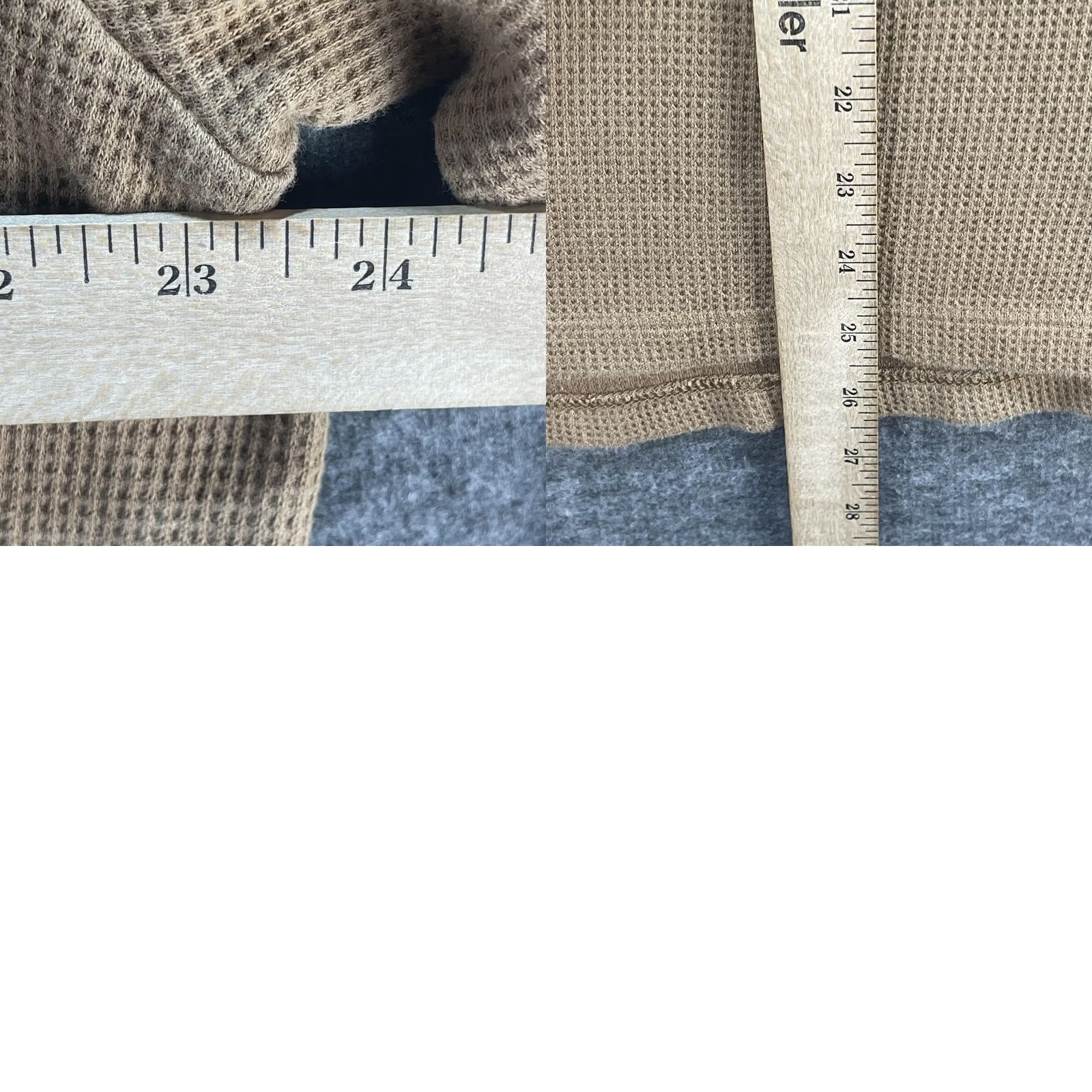 Lacoste Lacoste Shirt Mens 2XL Brown Tan Waffle Thermal Long Sleeve Sleepwear TH9688 Size US XXL / EU 58 / 5 - 8 Thumbnail