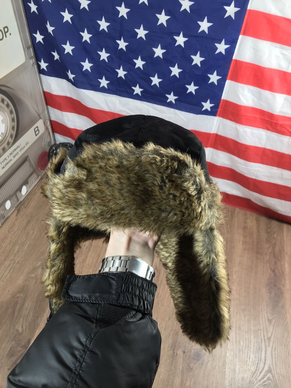 Hysteric Glamour × Japanese Brand Vintage Y2K Fuzzy Ushanka Hat Size ONE SIZE - 1 Thumbnail