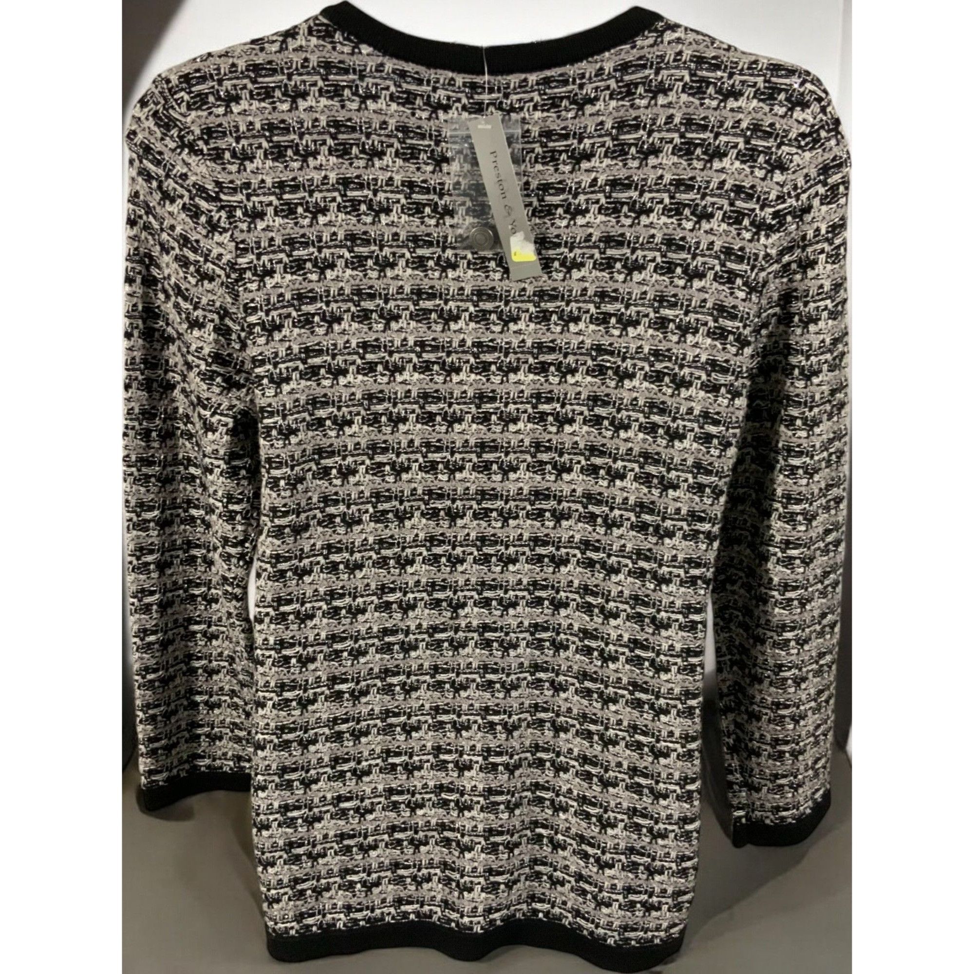 Preston & York Preston & York Textured Cardigan Black White New Large Size L / US 10 / IT 46 - 3 Thumbnail