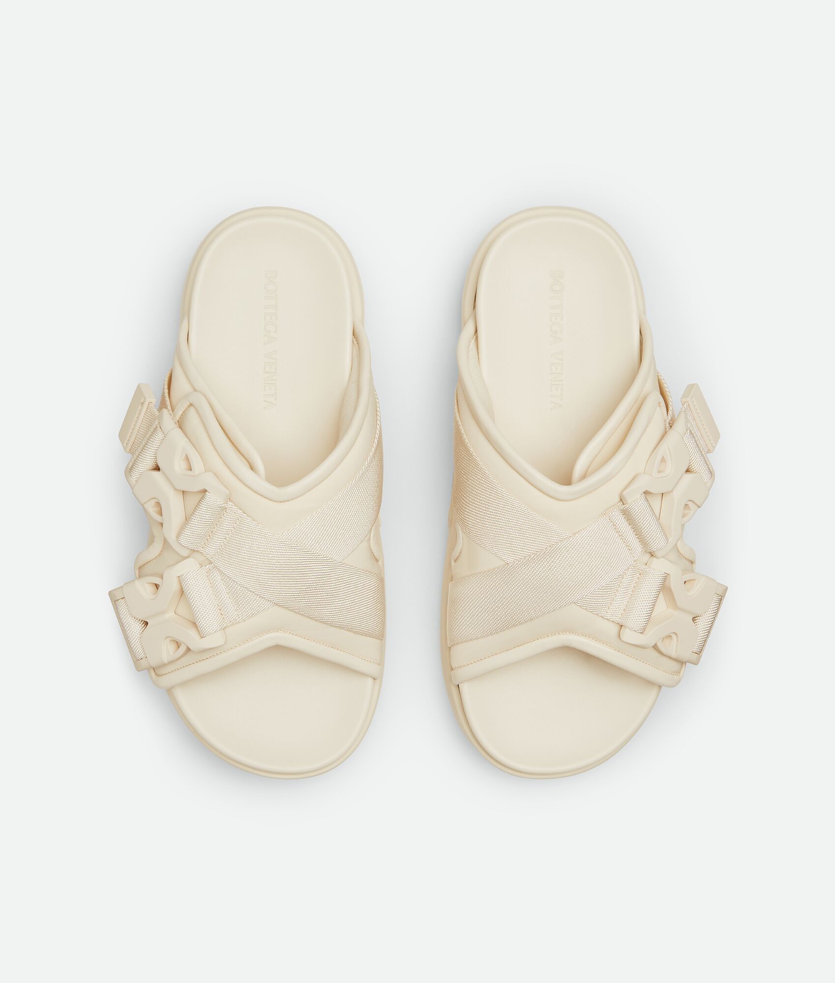 Bottega Veneta o1n1vont0525 Snap Slide Sandals in Sea Salt Size US 9 / IT 39 - 4 Thumbnail